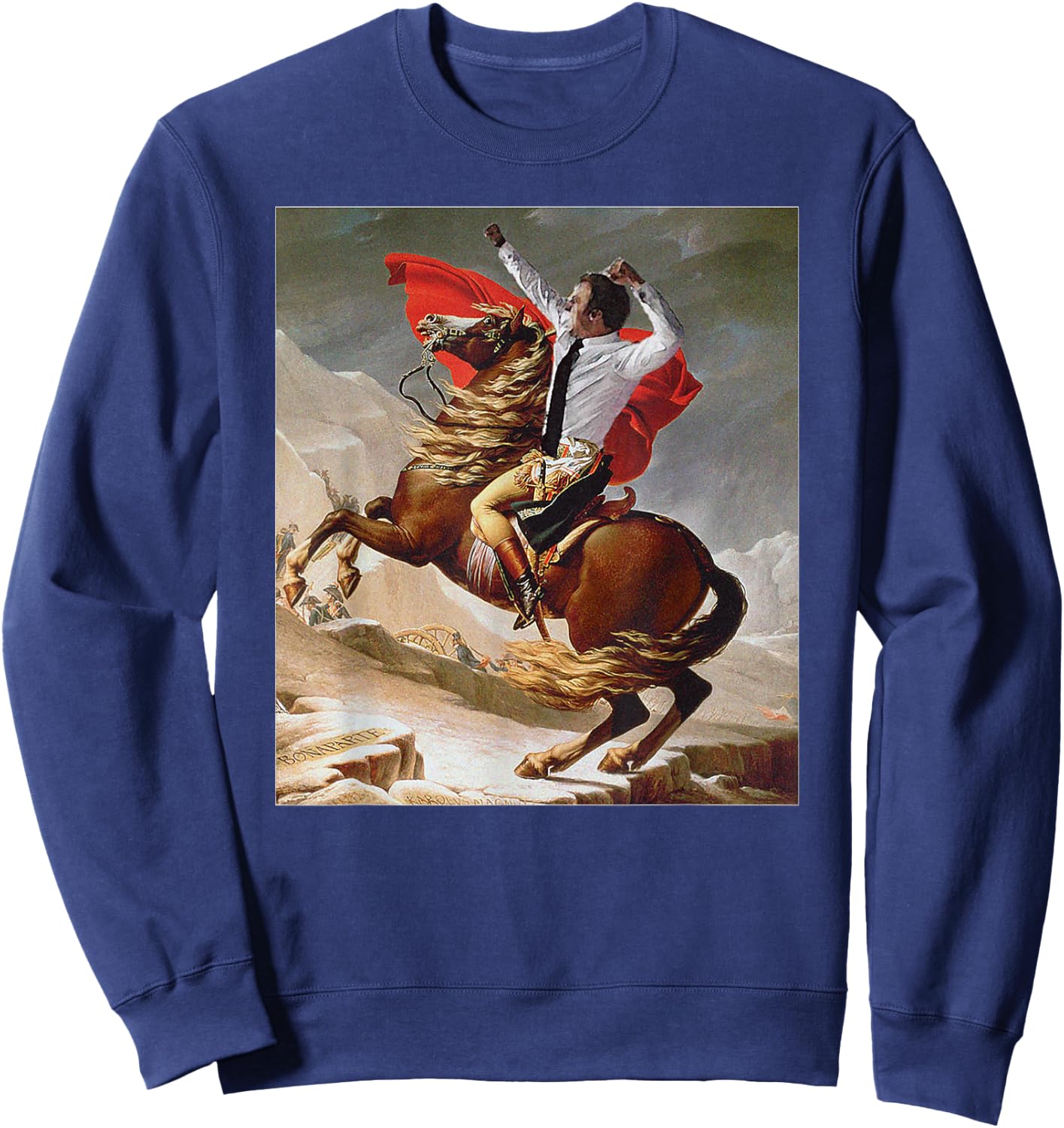Funny Emmanuel Macron France Prime Minister Sweatshirt - Sweatshirt | Navy