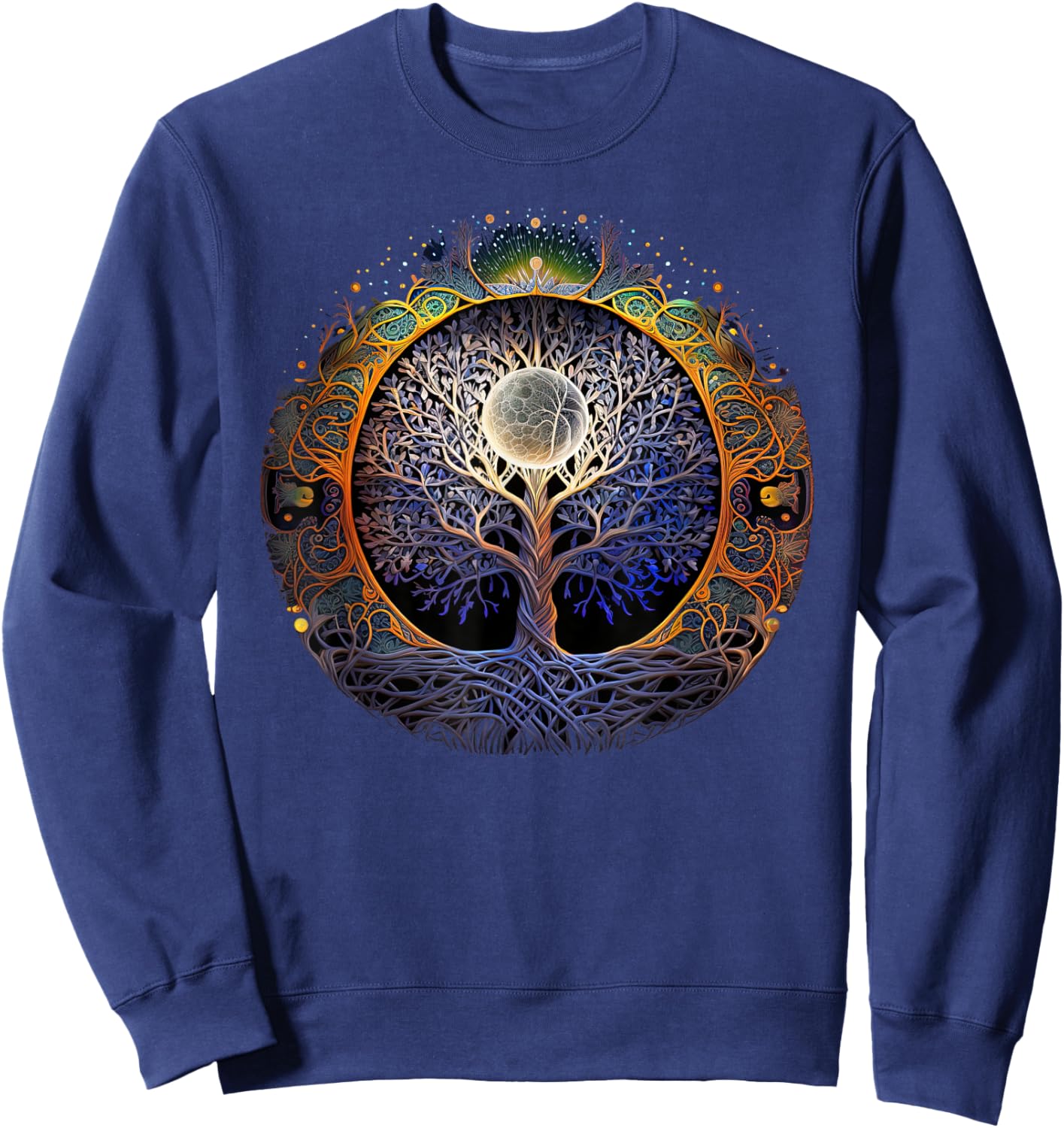 Tree Of Life Yoga Zen Namaste Meditation Sweatshirt - Sweatshirt | Navy