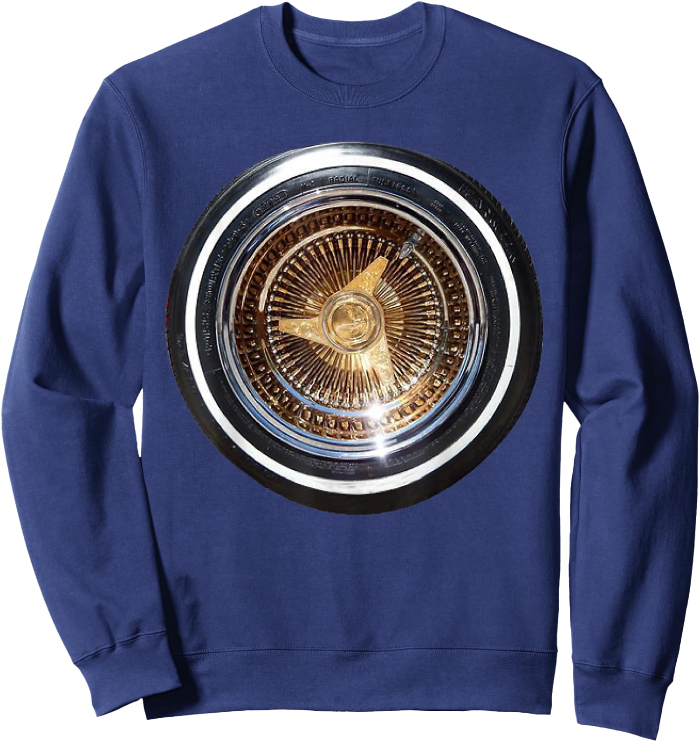 Lowrider Wheel T Shirt Sweatshirt - Sweatshirt | Navy