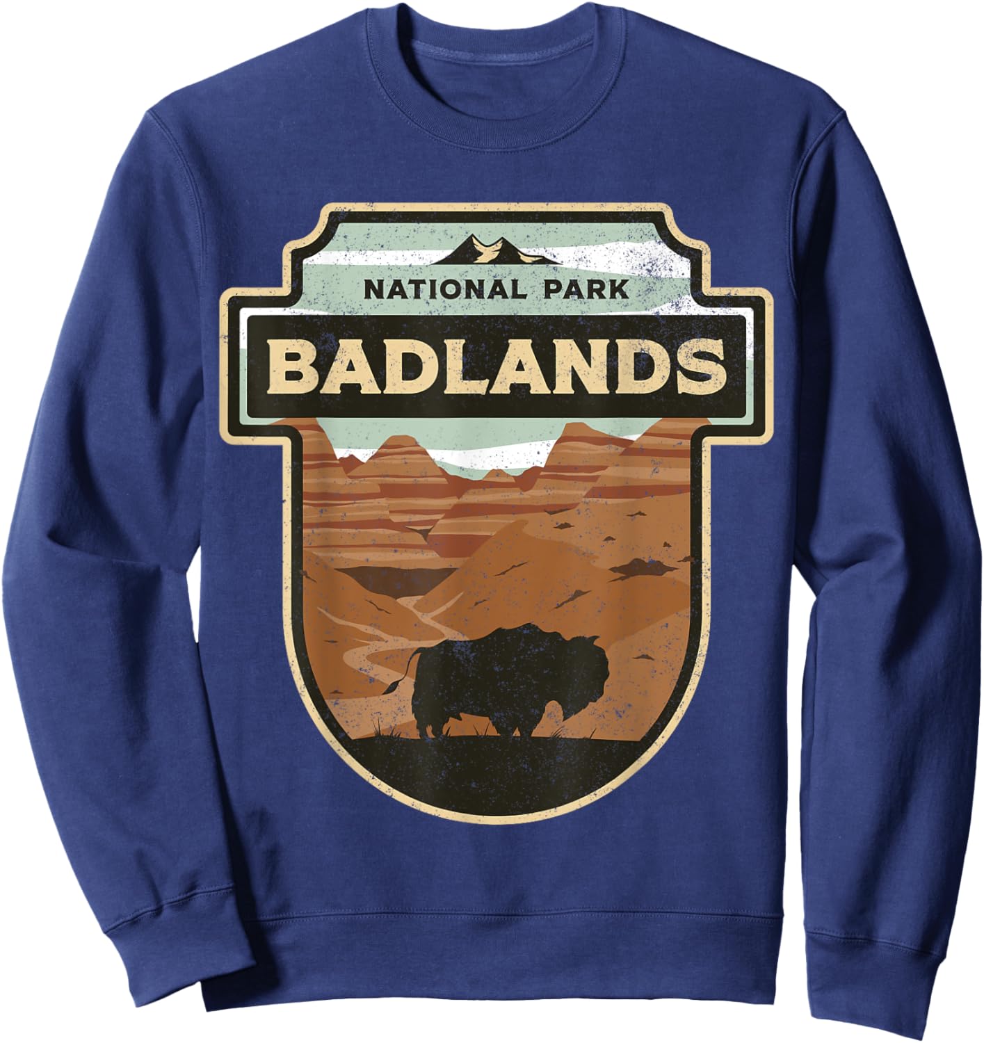 National Park Badlands South Dakota The Mount Rushmore State Sweatshirt - Sweatshirt | Navy