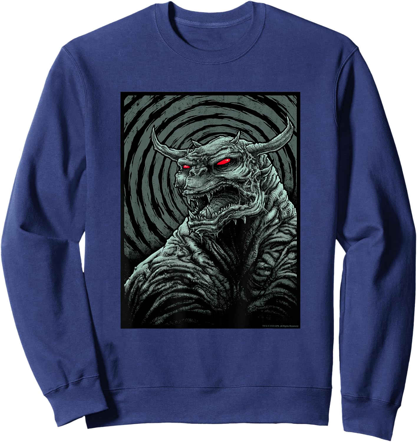 Ghostbusters Zuul Spiral Illustration Retro Movie Sweatshirt - Sweatshirt | Navy