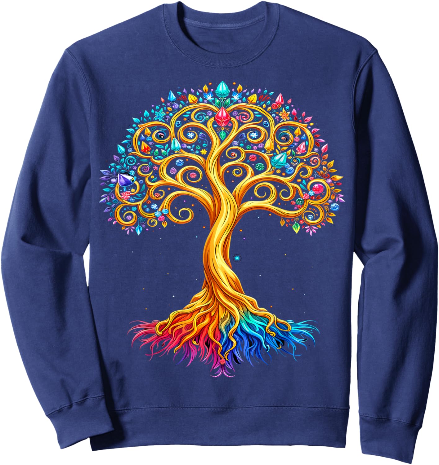 Buddha Meditation Tree Sweatshirt - Sweatshirt | Navy