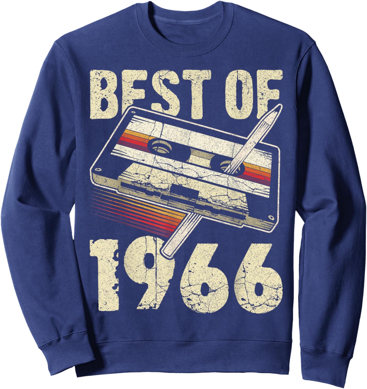 Best of 1966, Audio Kassette, 60. Geburtstag, 60 Jahre alt Sweatshirt - Sweatshirt | Navy