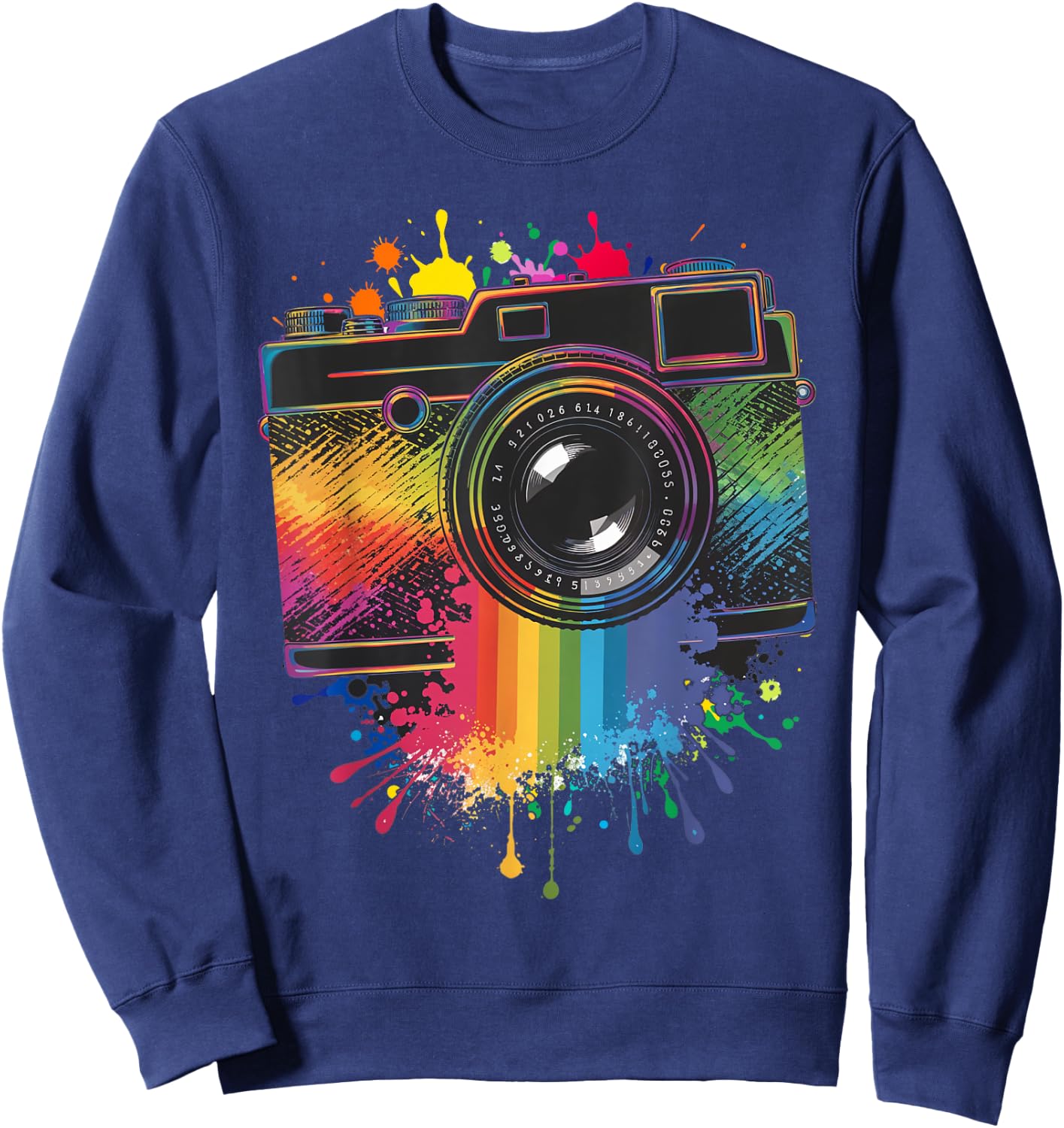 Photography Art Camera Rainbow Photographer Sweatshirt - Sweatshirt | Navy