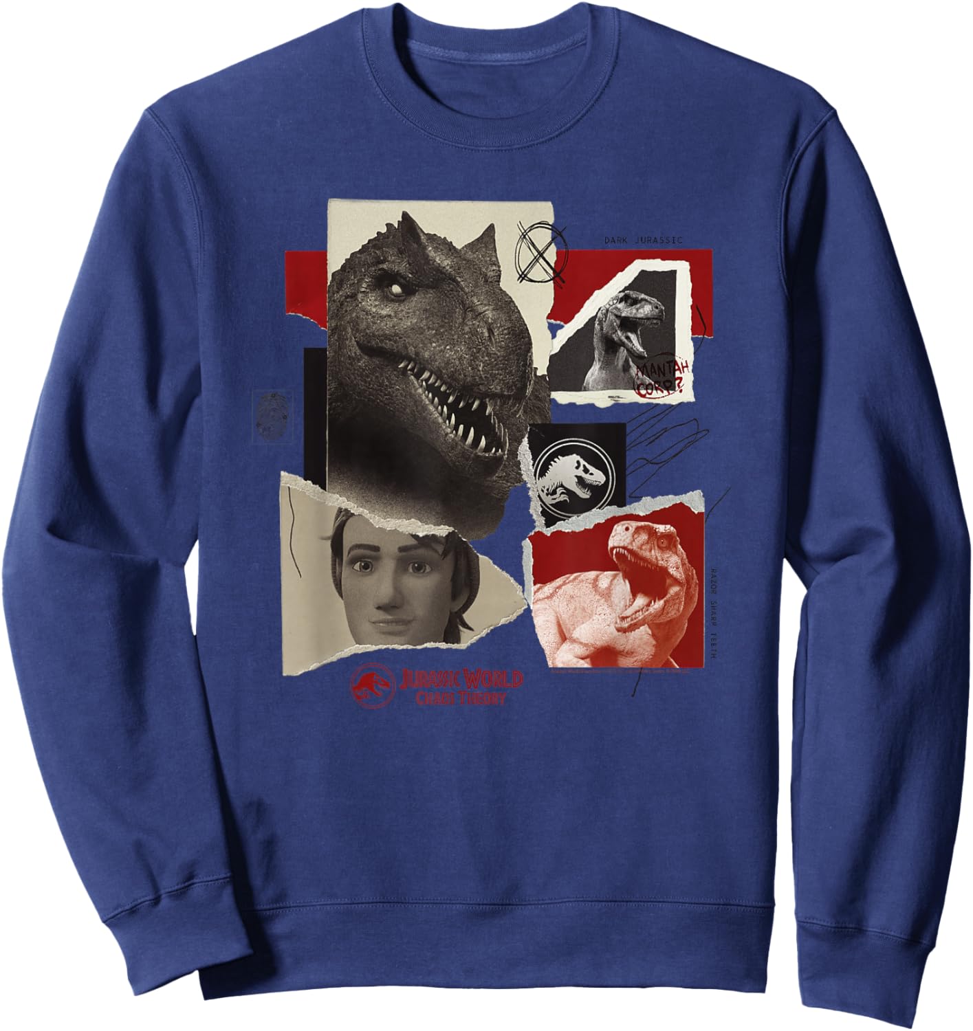 Jurassic World: Chaos Theory Photo Collage Sweatshirt - Sweatshirt | Navy