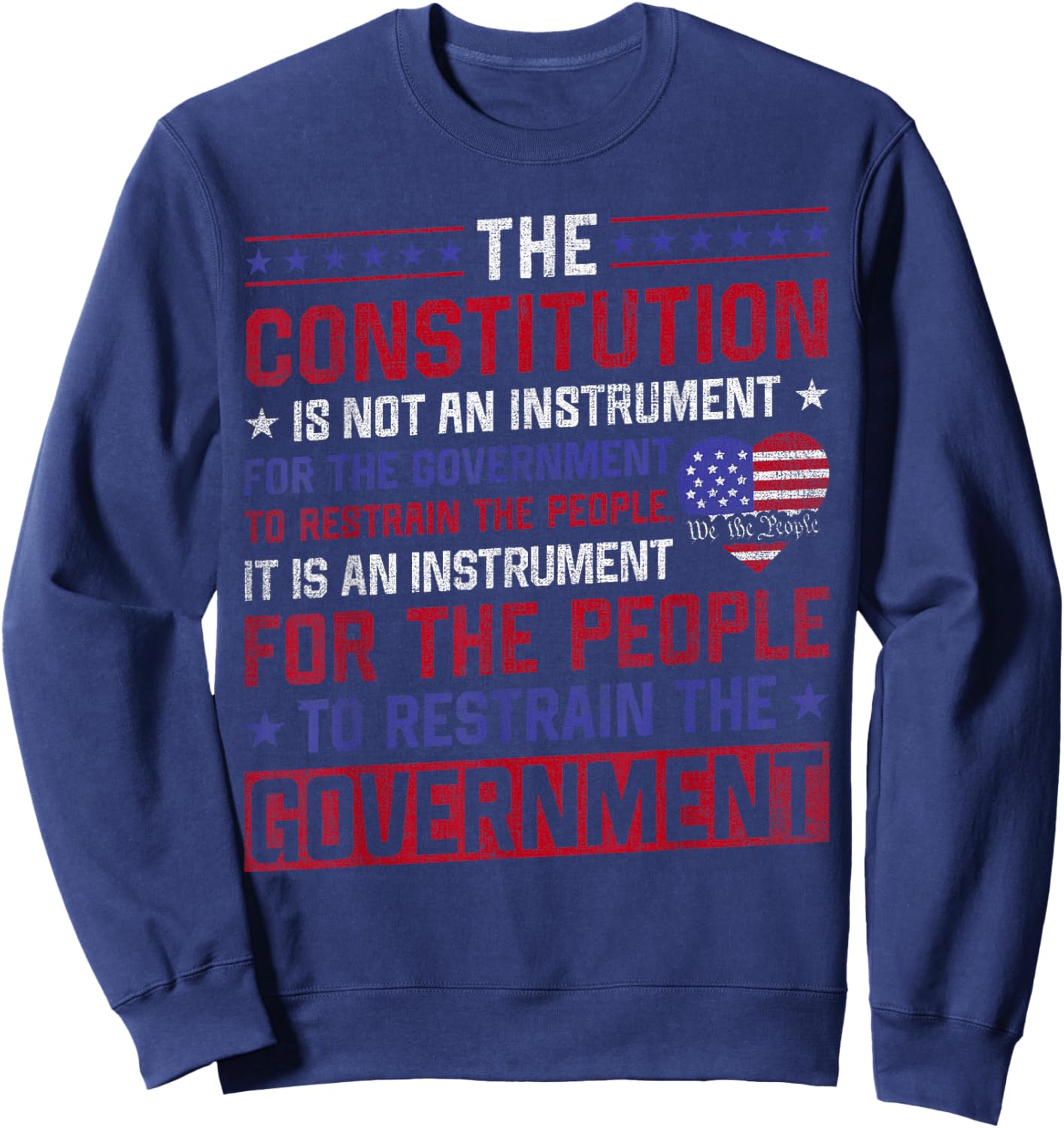 The Constitution is an Instrument - US Patriotic Sweatshirt - Sweatshirt | Navy