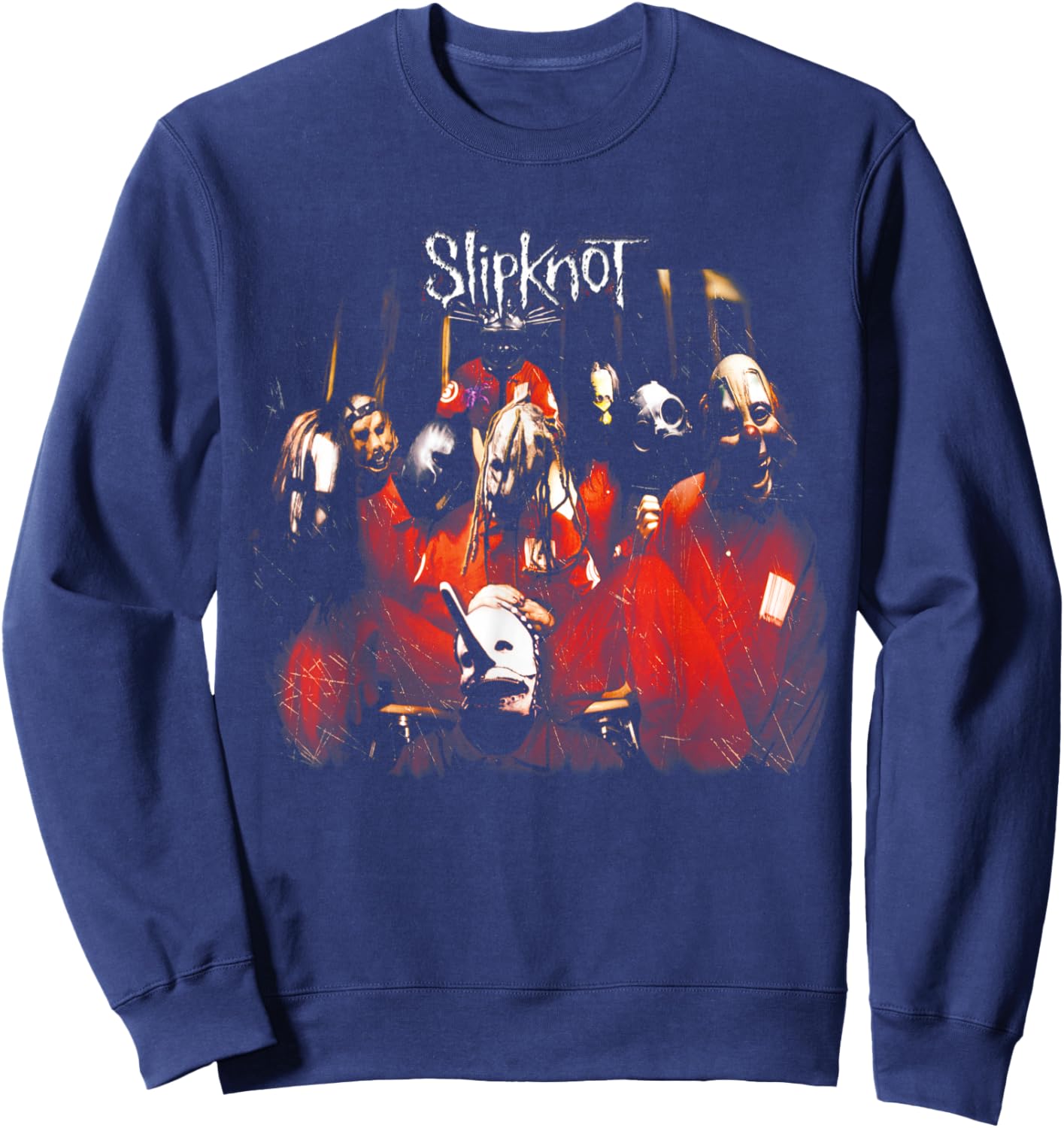 Slipknot Official Self Titled - Men's Black Small Short Sleeve Sweatshirt - Sweatshirt | Navy