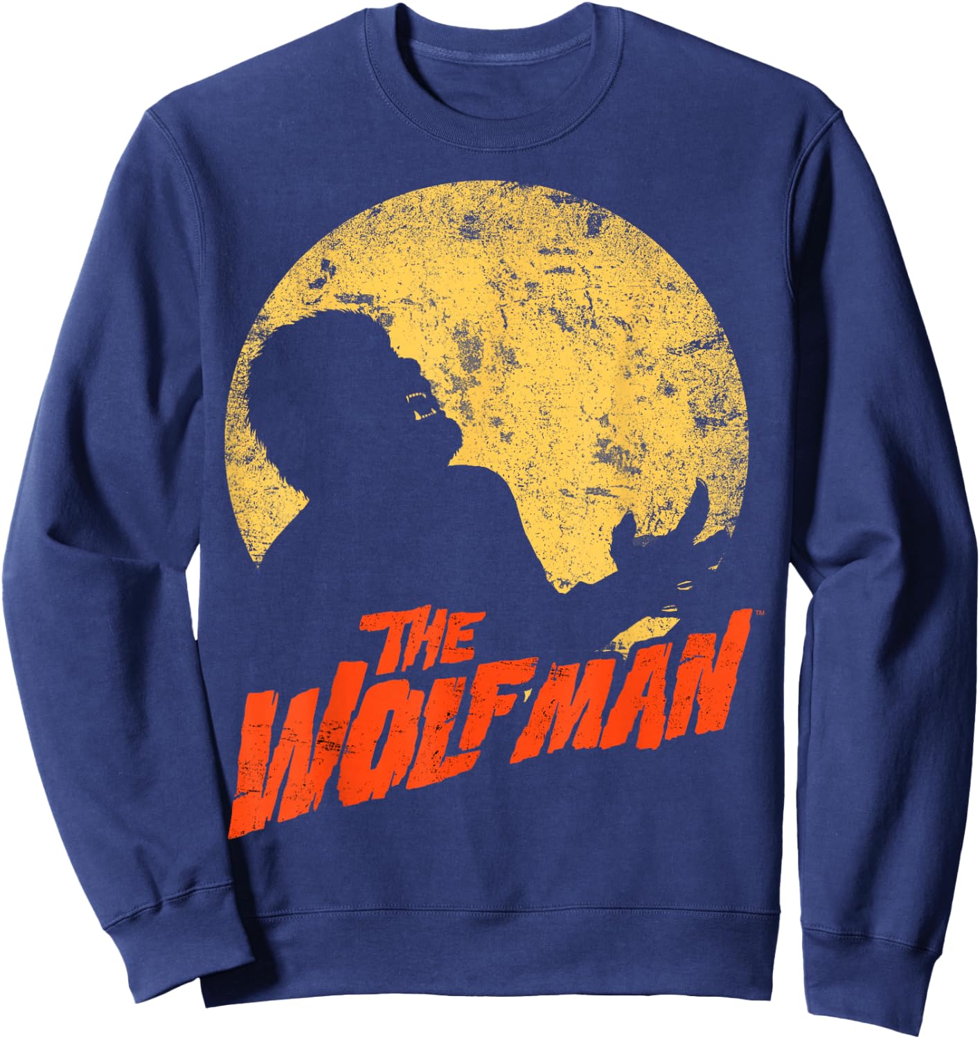 Universal Monsters The Wolf Man Moonlit Silhouette Sweatshirt - Sweatshirt | Navy