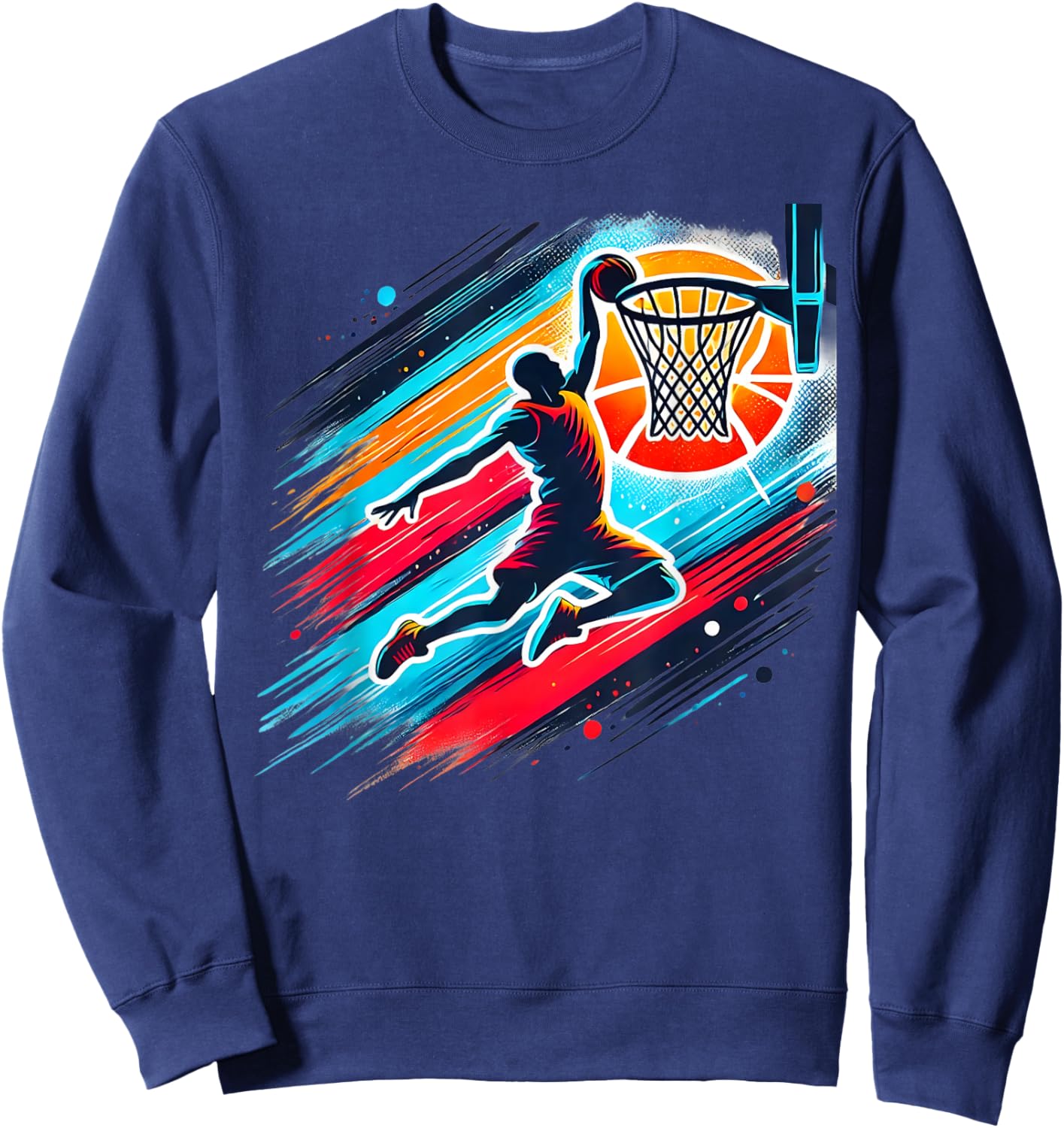 Cool Boys Basketball Shirts Men Kids Boys 10-12 12-14 Gifts Sweatshirt - Sweatshirt | Navy