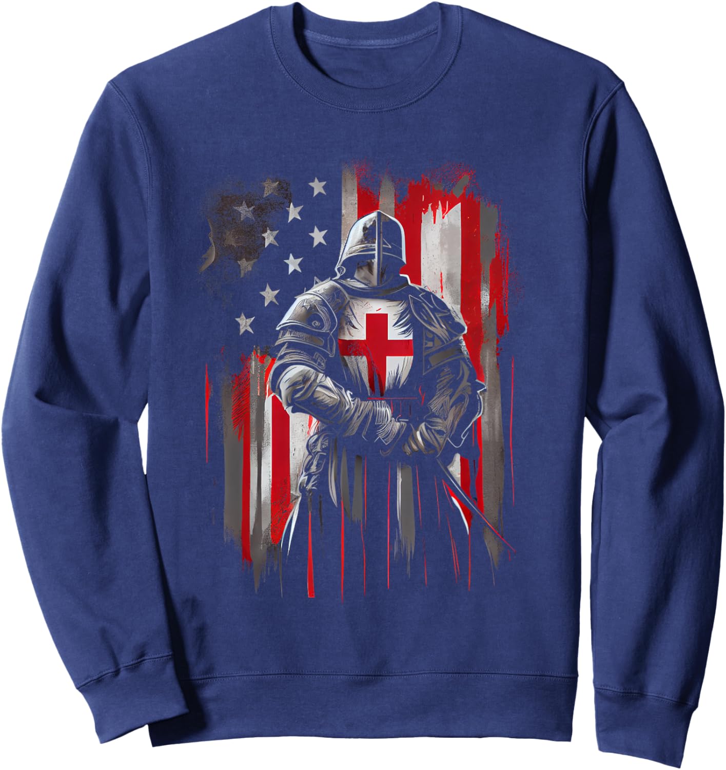 Knight Templar Christian Warrior Of God Crusader Gift Sweatshirt - Sweatshirt | Navy