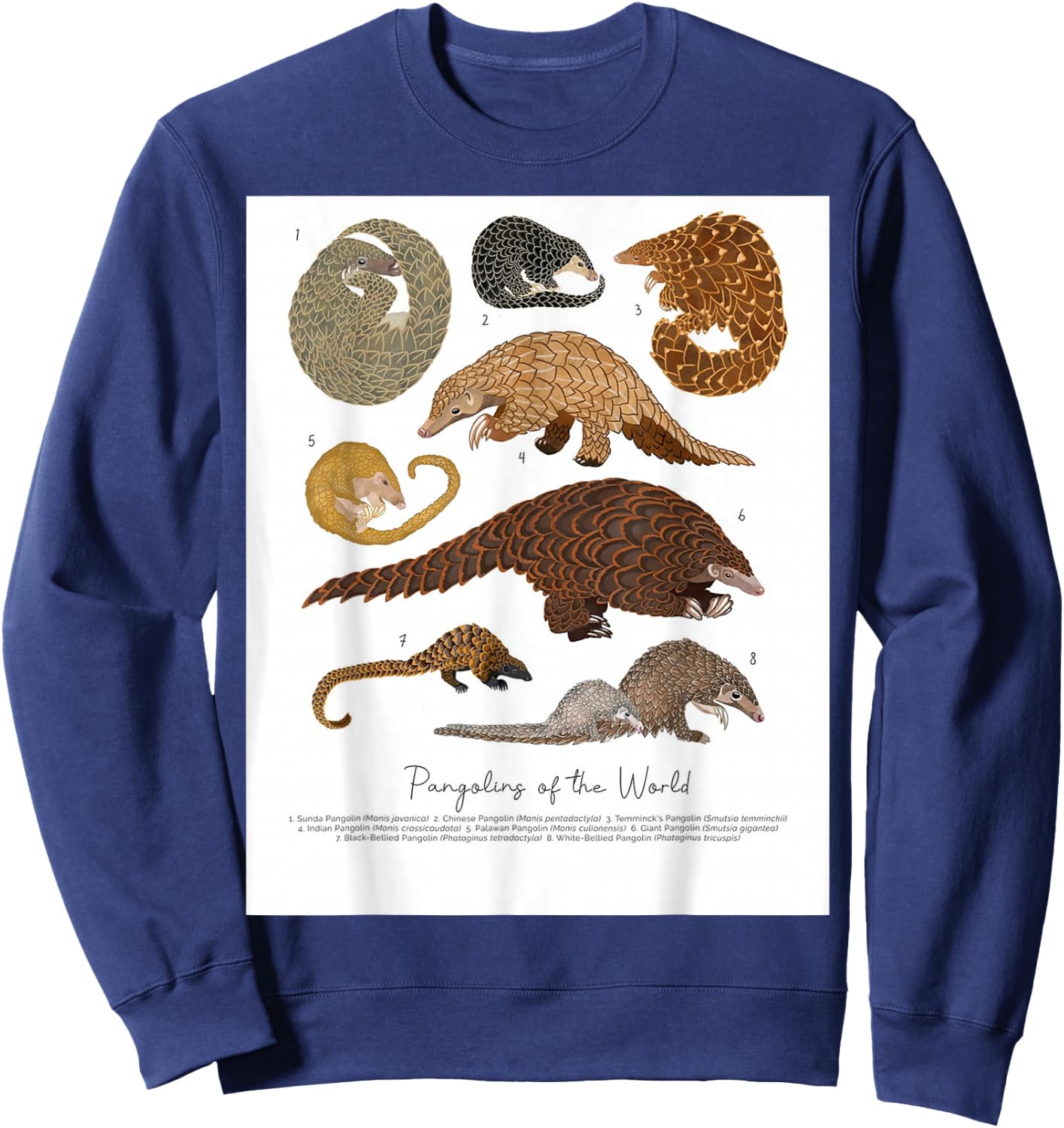 Pangolins of the World, Loves Pangolins Gifts Sweatshirt - Sweatshirt | Navy