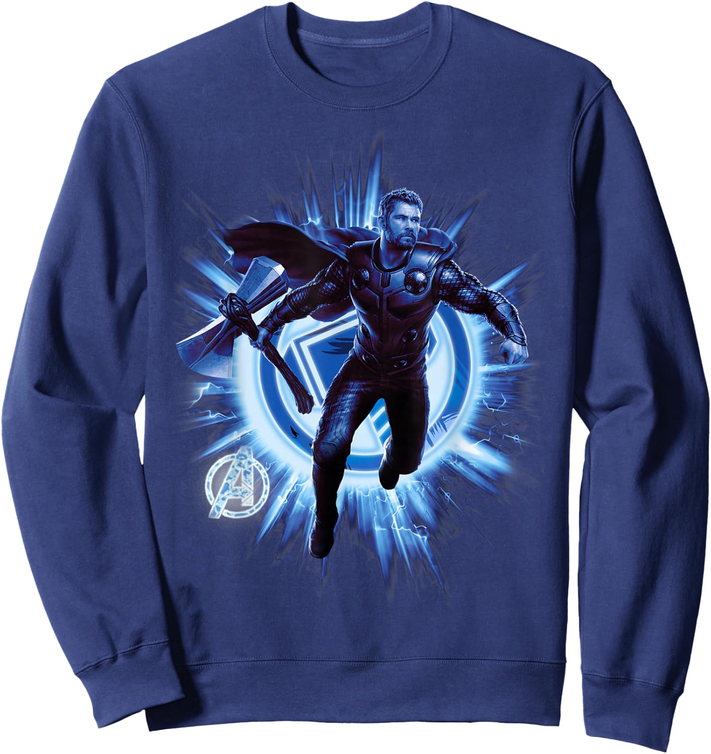 Marvel Avengers Endgame Thor Blast Poster Graphic Sweatshirt - Sweatshirt | Navy