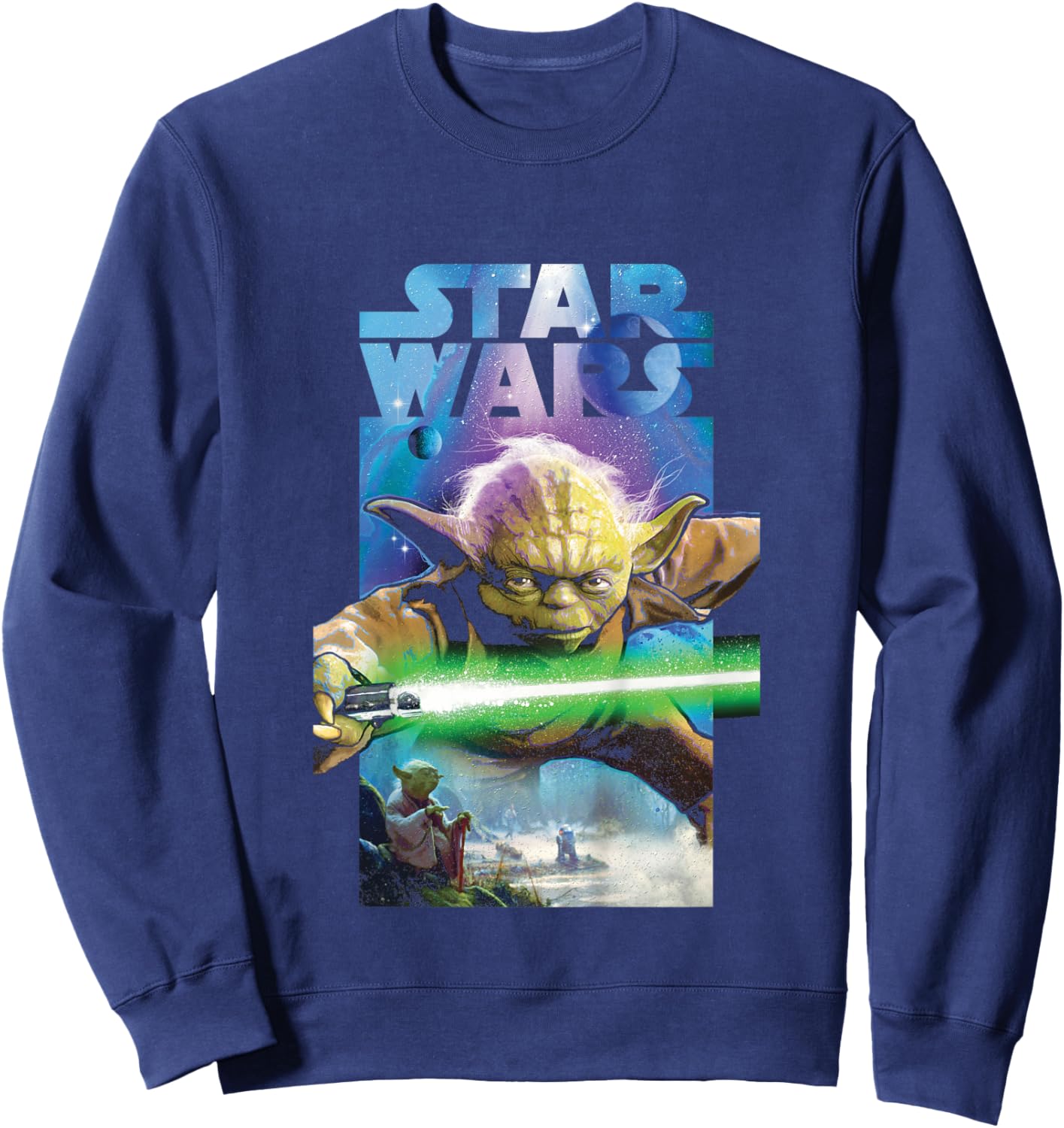 Children's Star Wars Master Yoda Poster , white, 2 Sweatshirt - Sweatshirt | Navy