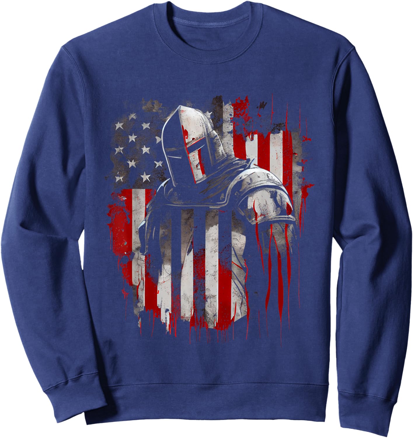 Crusader Templar Kneeling Crusader Templar Warrior Of Christ Sweatshirt - Sweatshirt | Navy