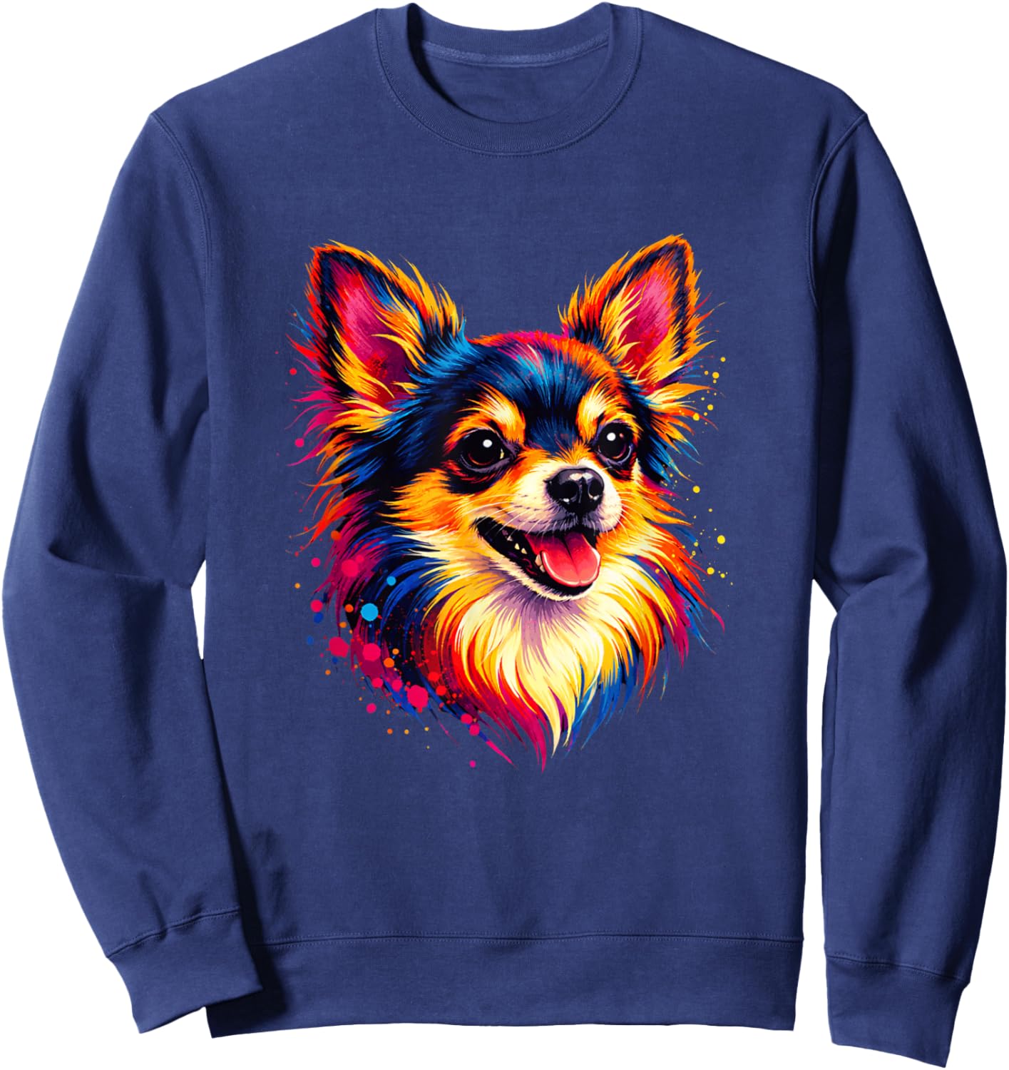Pop Art Chihuahua Lovers Design Damen Chihuahua Sweatshirt - Sweatshirt | Navy