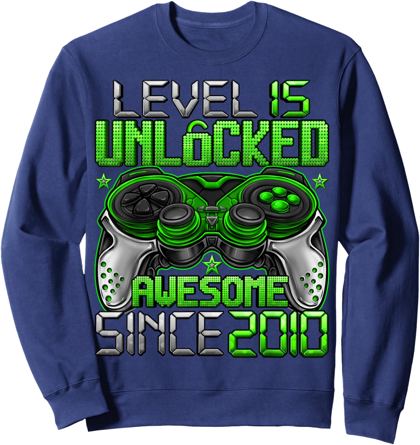 Level 15 Unlocked 15 Year Old Gifts Boys 15th Birthday Boy Sweatshirt - Sweatshirt | Navy