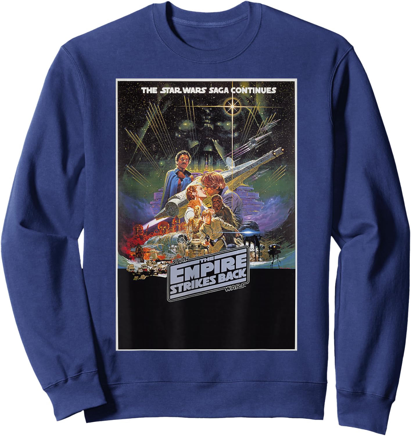 Star Wars The Empire Strikes Back Retro Movie Poster Sweatshirt - Sweatshirt | Navy