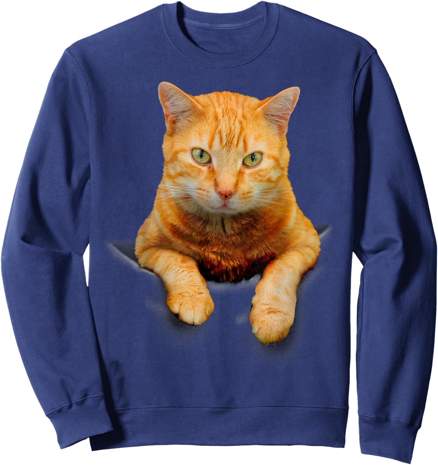 Cat Animals Creative Cat Motif Bag Cat Sweatshirt - Sweatshirt | Navy
