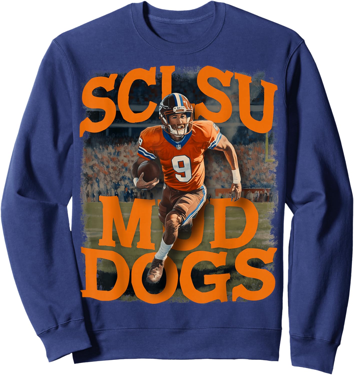 SCLSU Mud Dogs - Bobby Boucher #9 Sweatshirt - Sweatshirt | Navy