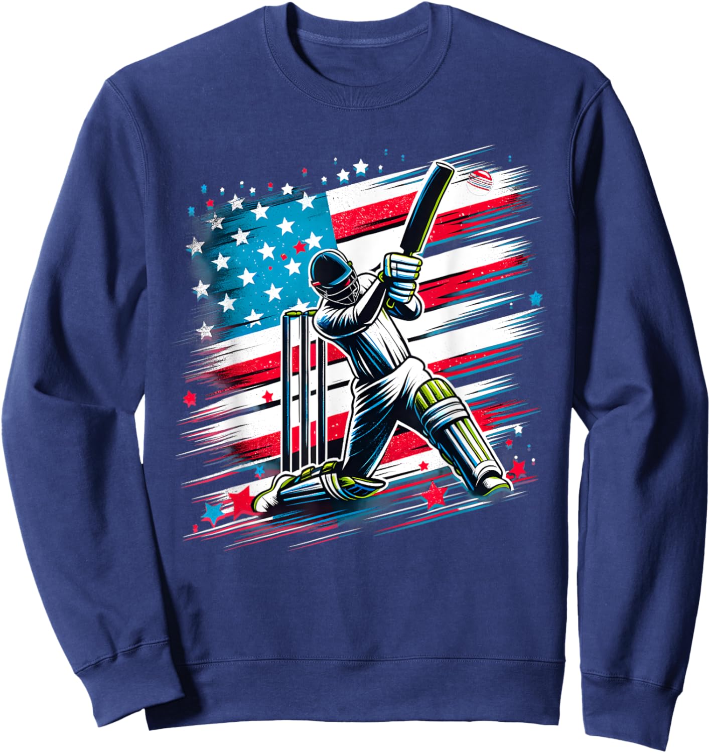 USA Cricket Jersey USA Cricket Team Lover Supporter America Sweatshirt - Sweatshirt | Navy