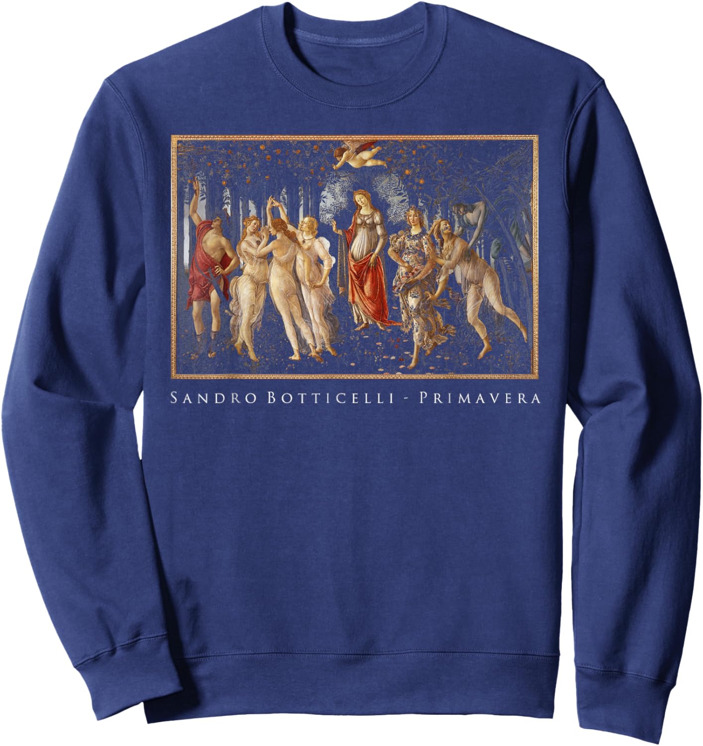 Primavera - Sandro Botticelli Black Metal Art Cover Mythic Sweatshirt - Sweatshirt | Navy