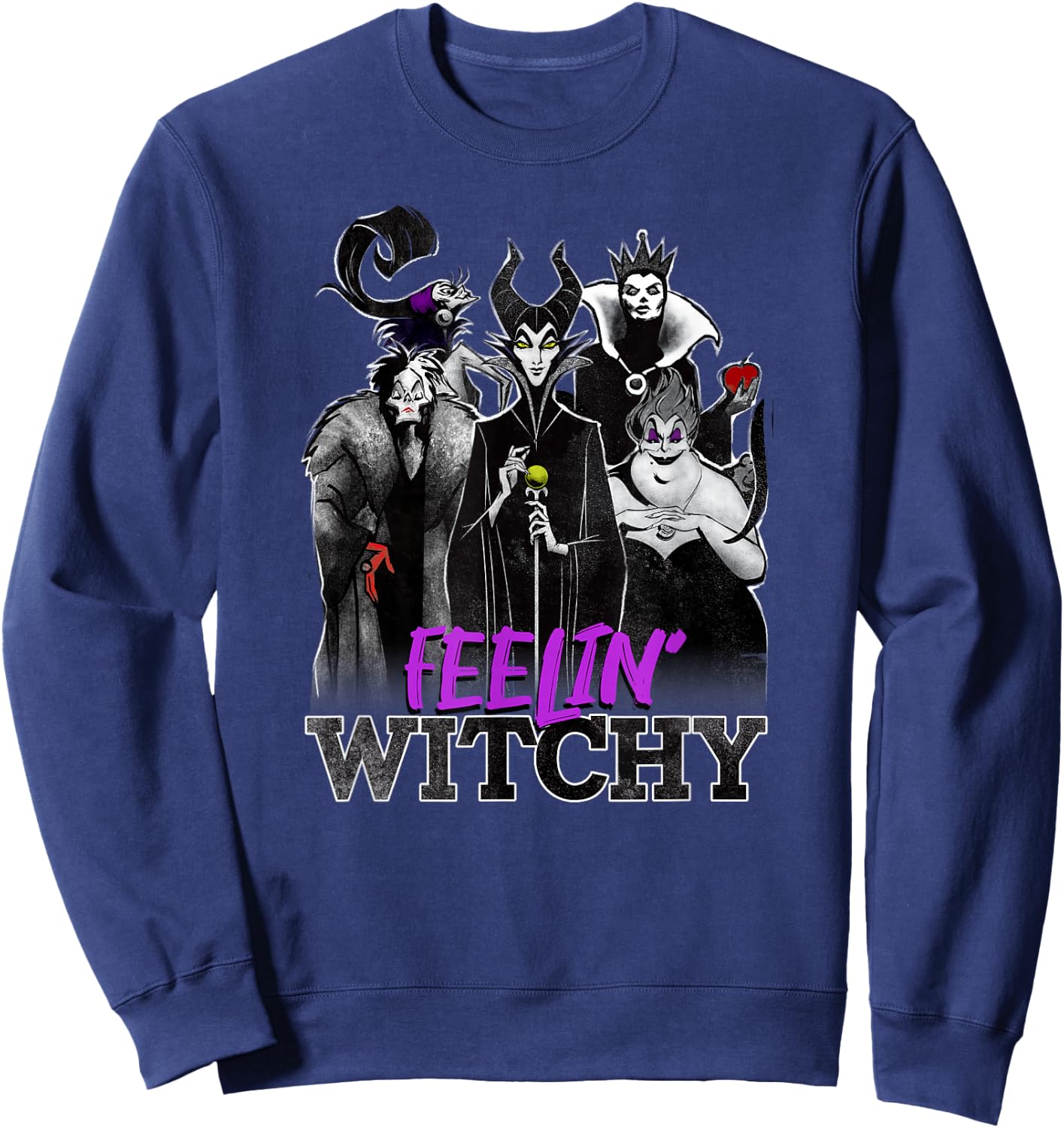 Disney Villains Halloween Feelin' Witchy Group Shot Small Sweatshirt - Sweatshirt | Navy