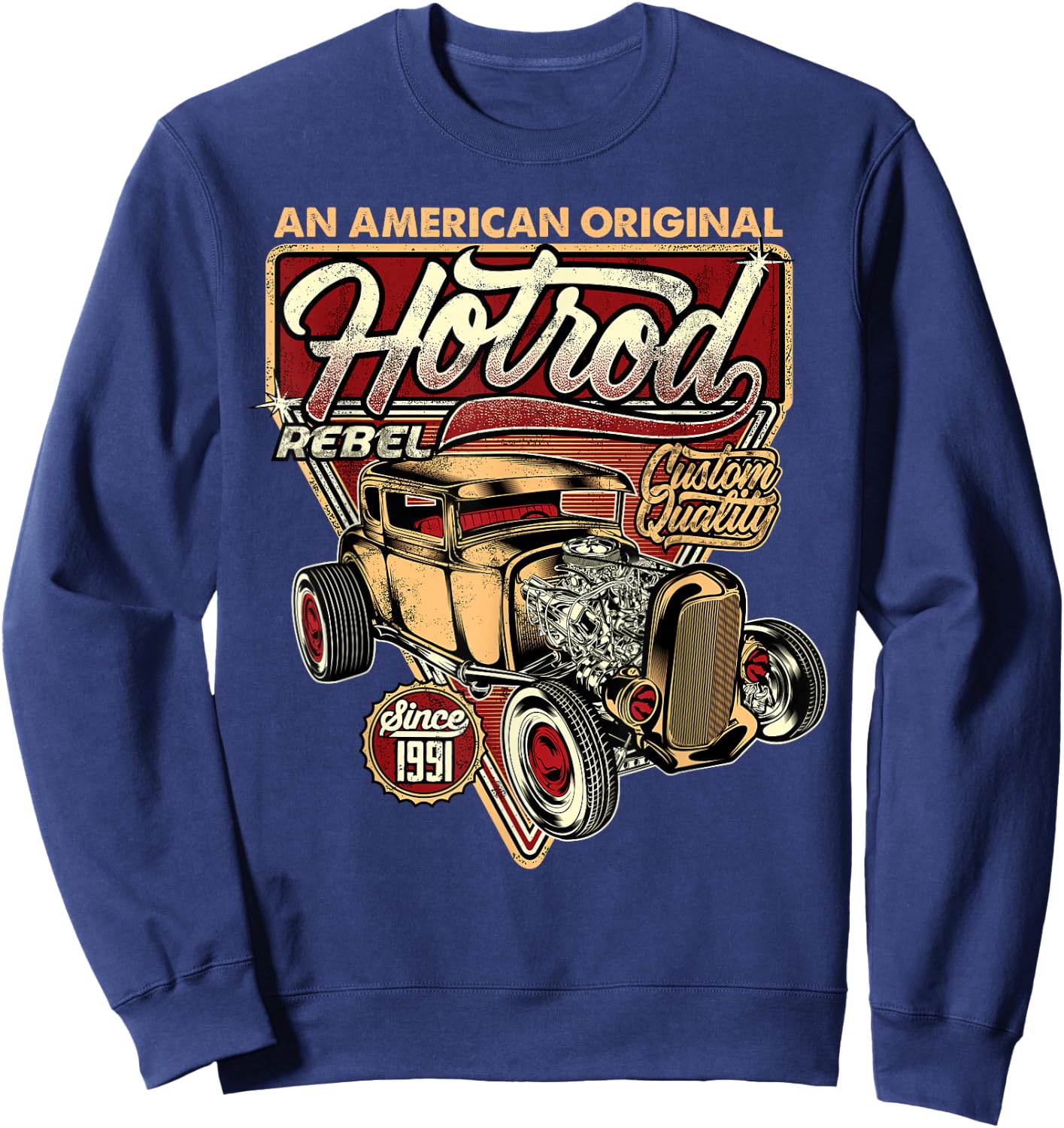 Vintage Hot Rod Speed and Power Sweatshirt - Sweatshirt | Navy