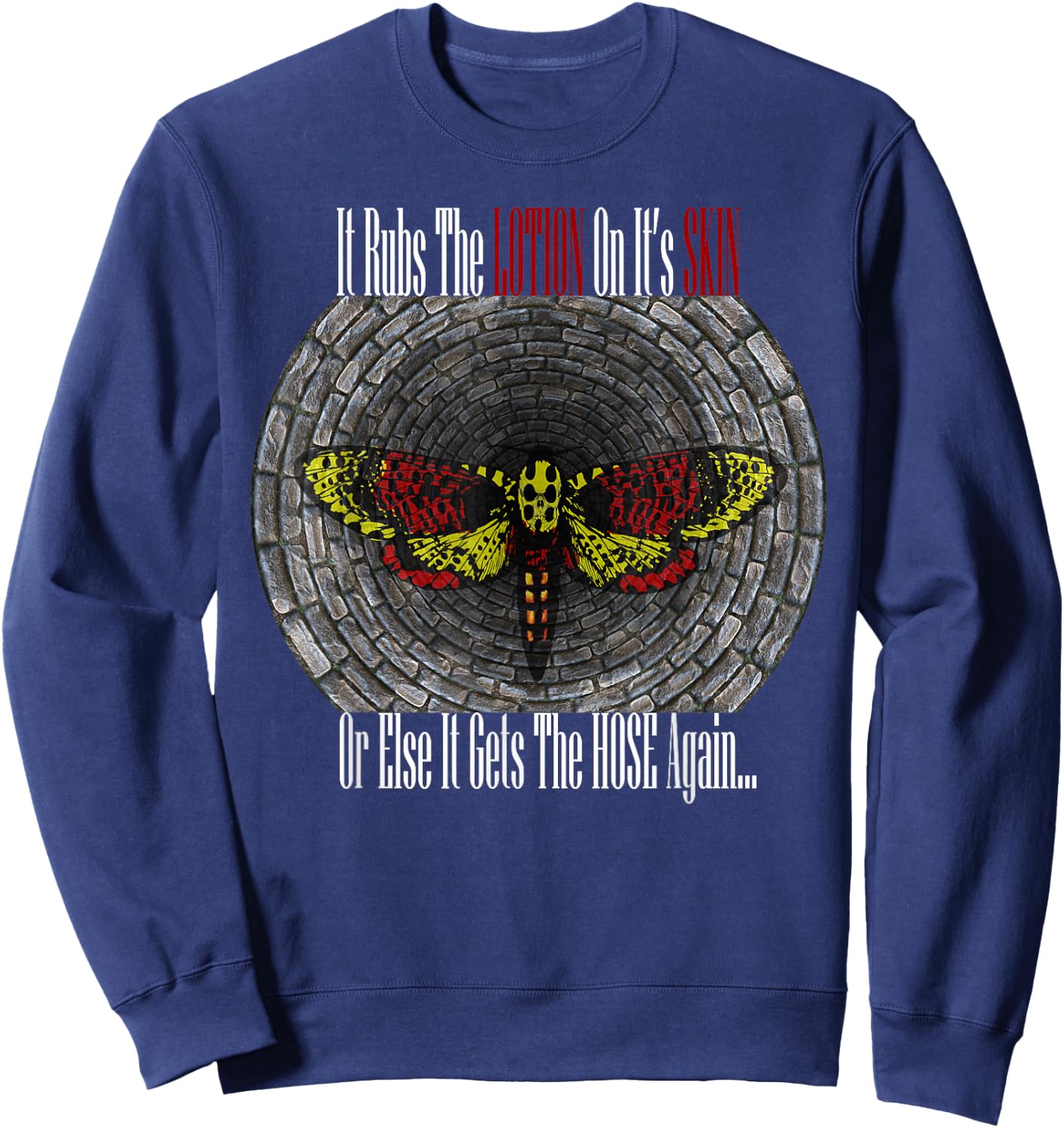Buffalo-Bill Body Lotion Silence Lambs 355 Horror Funny Sweatshirt - Sweatshirt | Navy