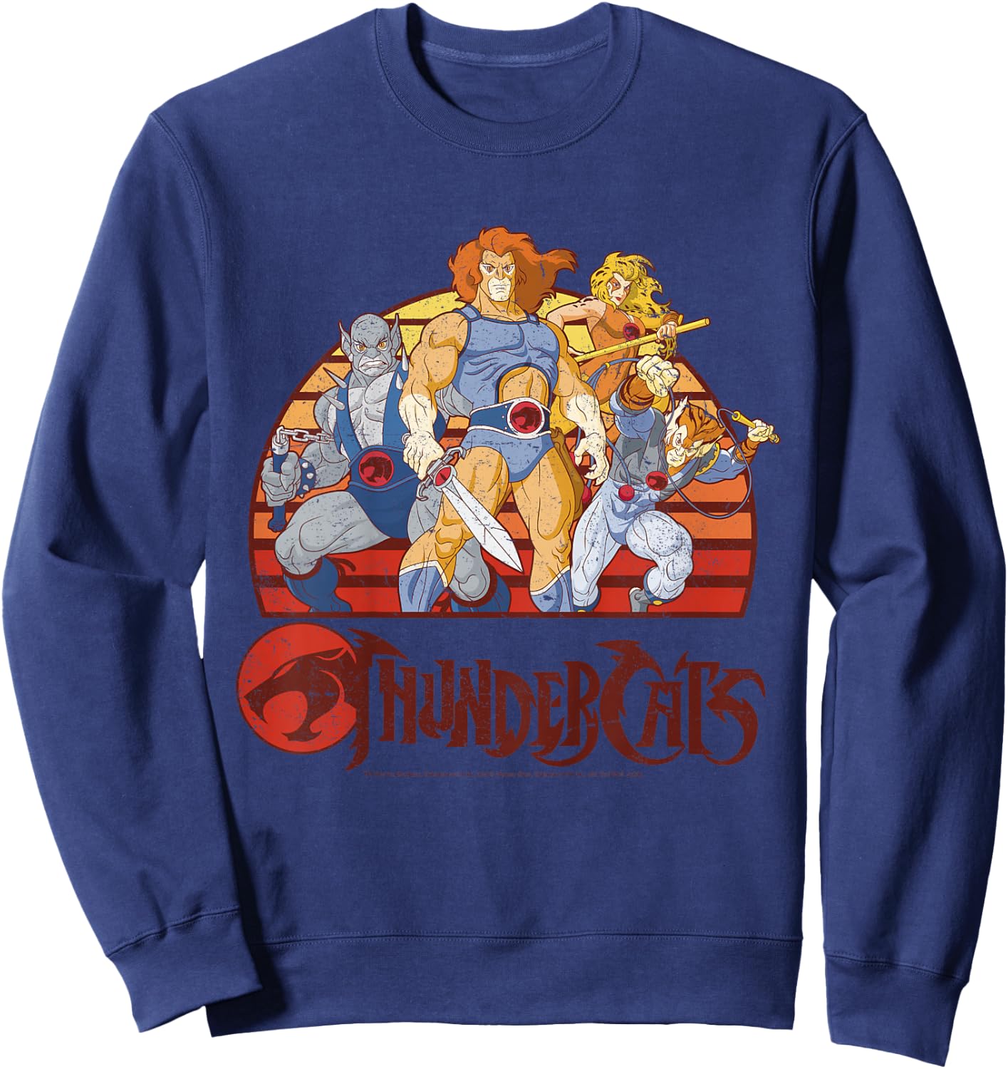 Kids ThunderCats Group Retro Sunset Sweatshirt - Sweatshirt | Navy