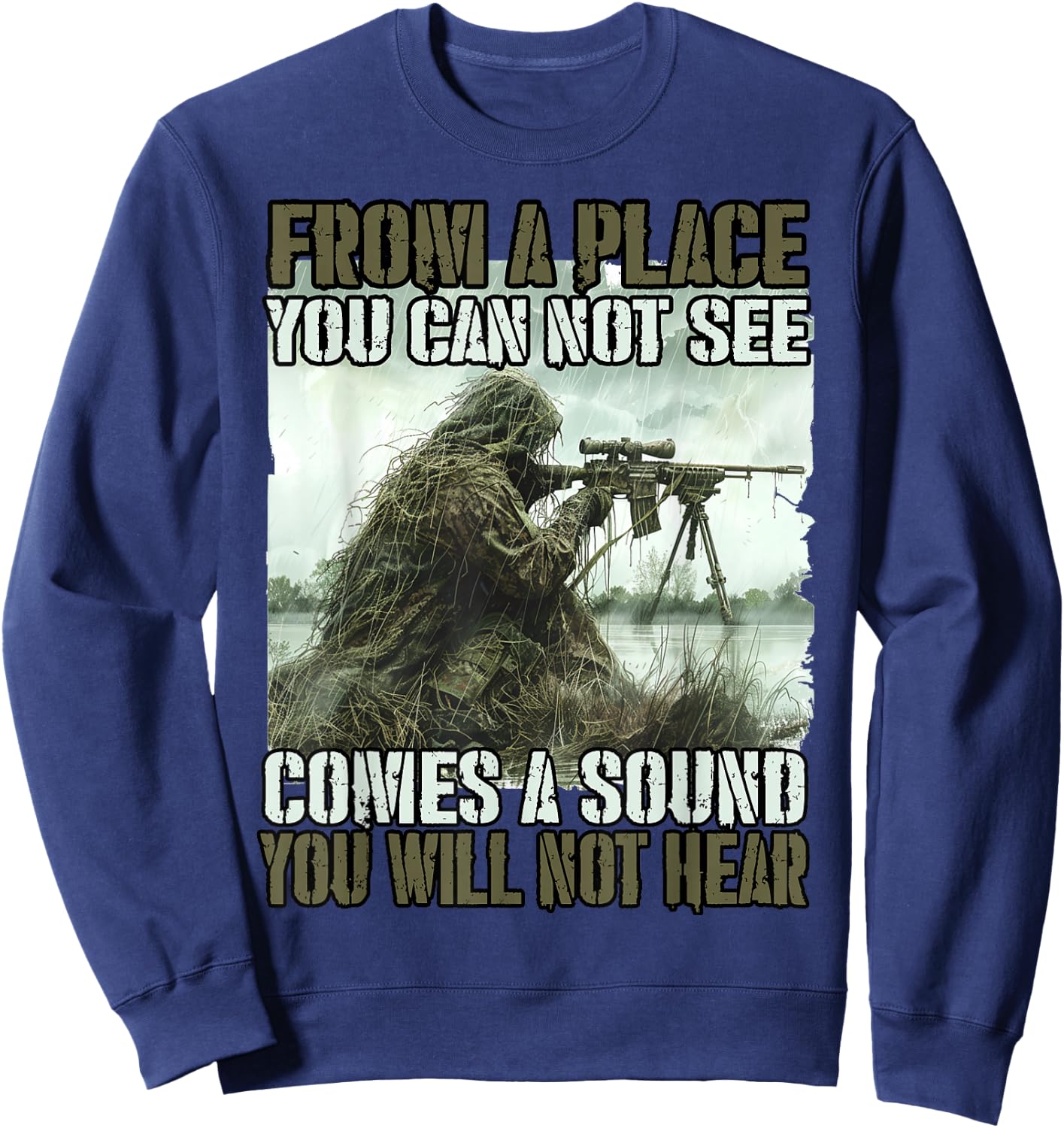 Bundeswehr sniper T ghillie camouflage suit KSK soldiers Sweatshirt - Sweatshirt | Navy