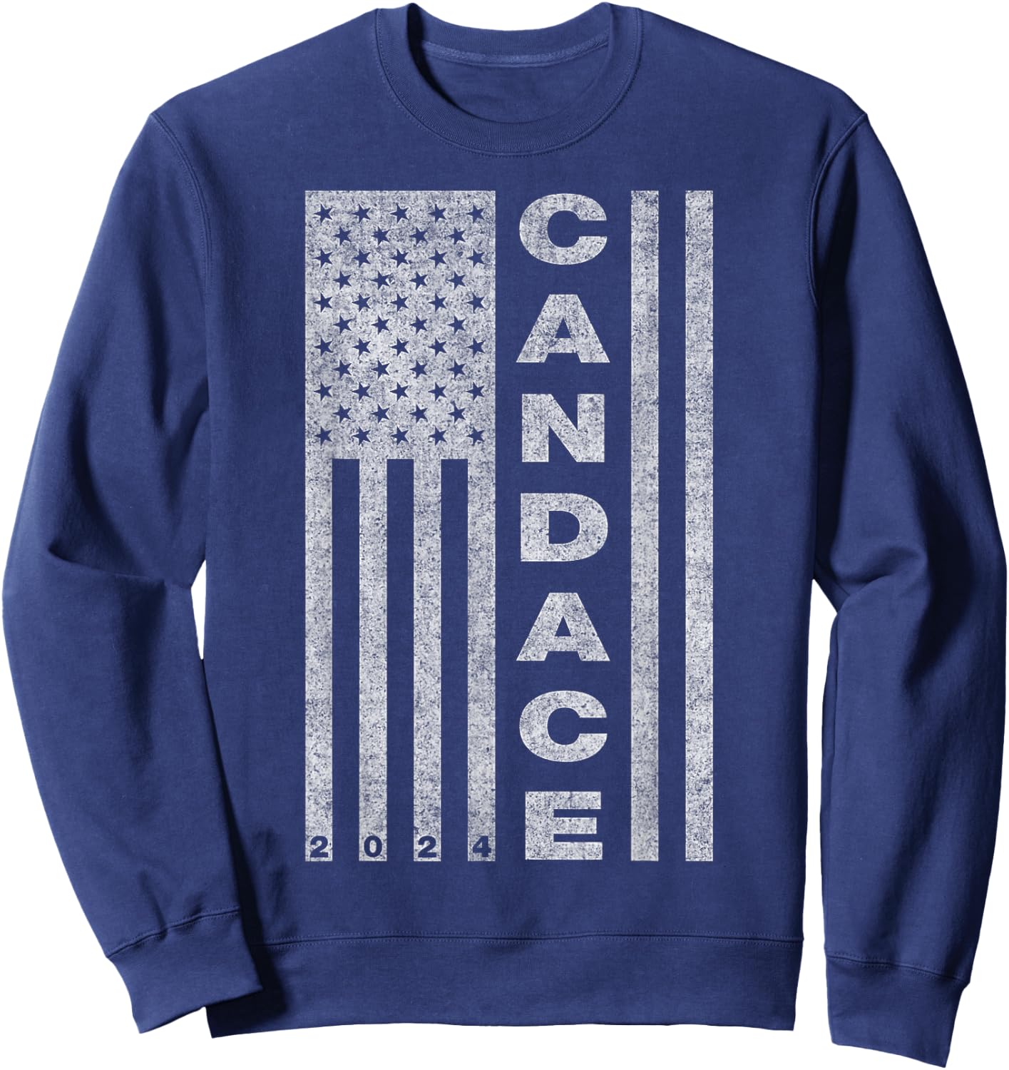 Vote Candace Owens for President 2024, Conservative USA Flag Sweatshirt - Sweatshirt | Navy