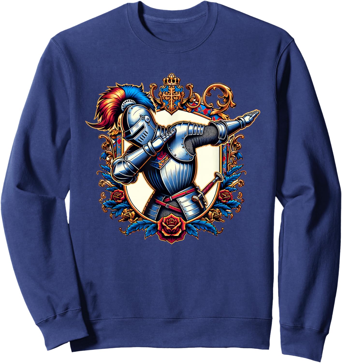 Ren Faire Dabbing Medieval Knight Funny Renaissance Faire Sweatshirt - Sweatshirt | Navy