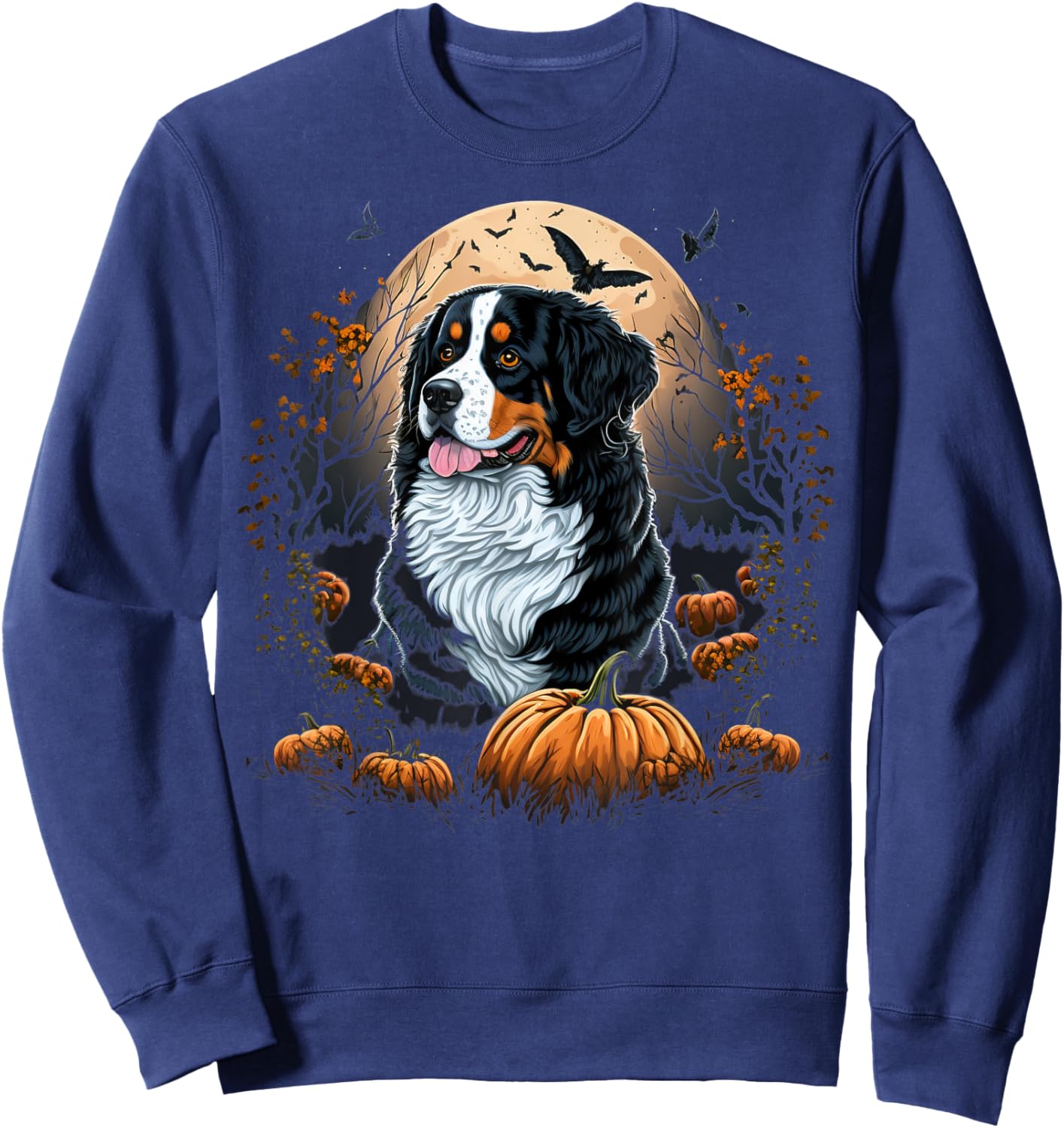 Bernese Mountain Dog costume Bernese Mountain Dog Halloween Men Women Kids Sweatshirt - Sweatshirt | Navy