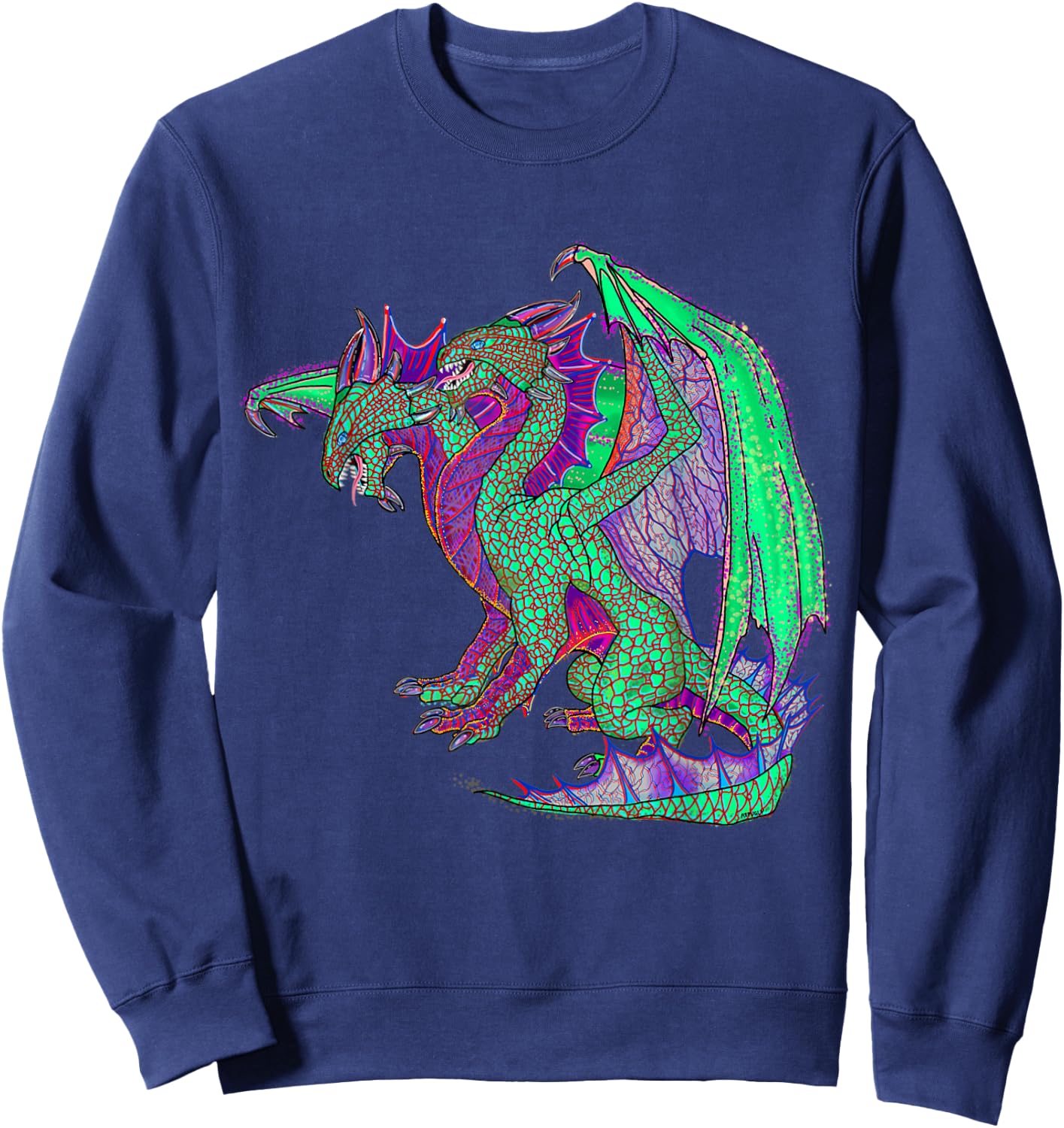 Two Headed Dragon Sweatshirt - Sweatshirt | Navy