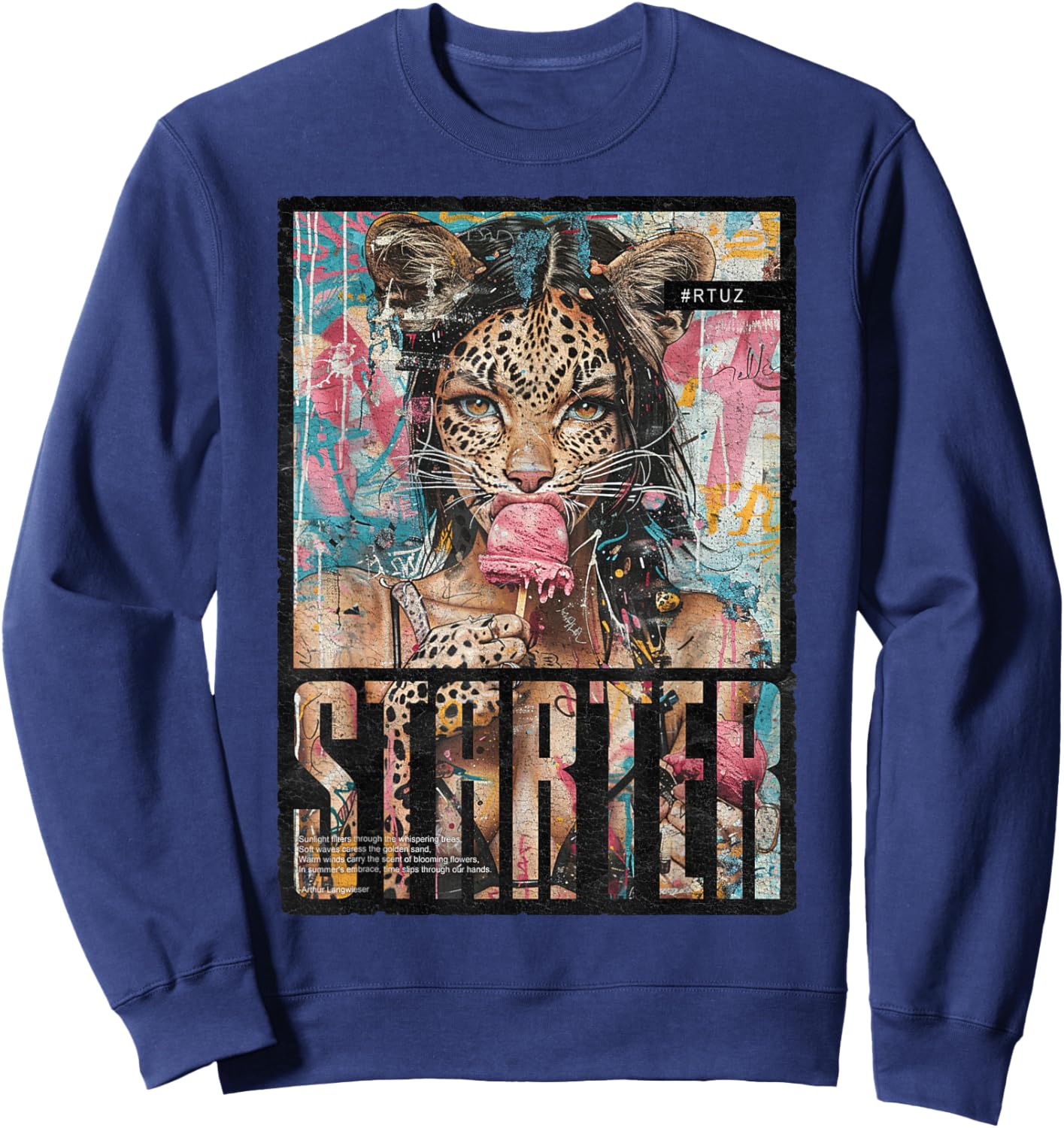 Vintage Girl Magazin Cover Pin-up Schwarz S Retro Pin-up Adults Party Grafik Sweatshirt - Sweatshirt | Navy