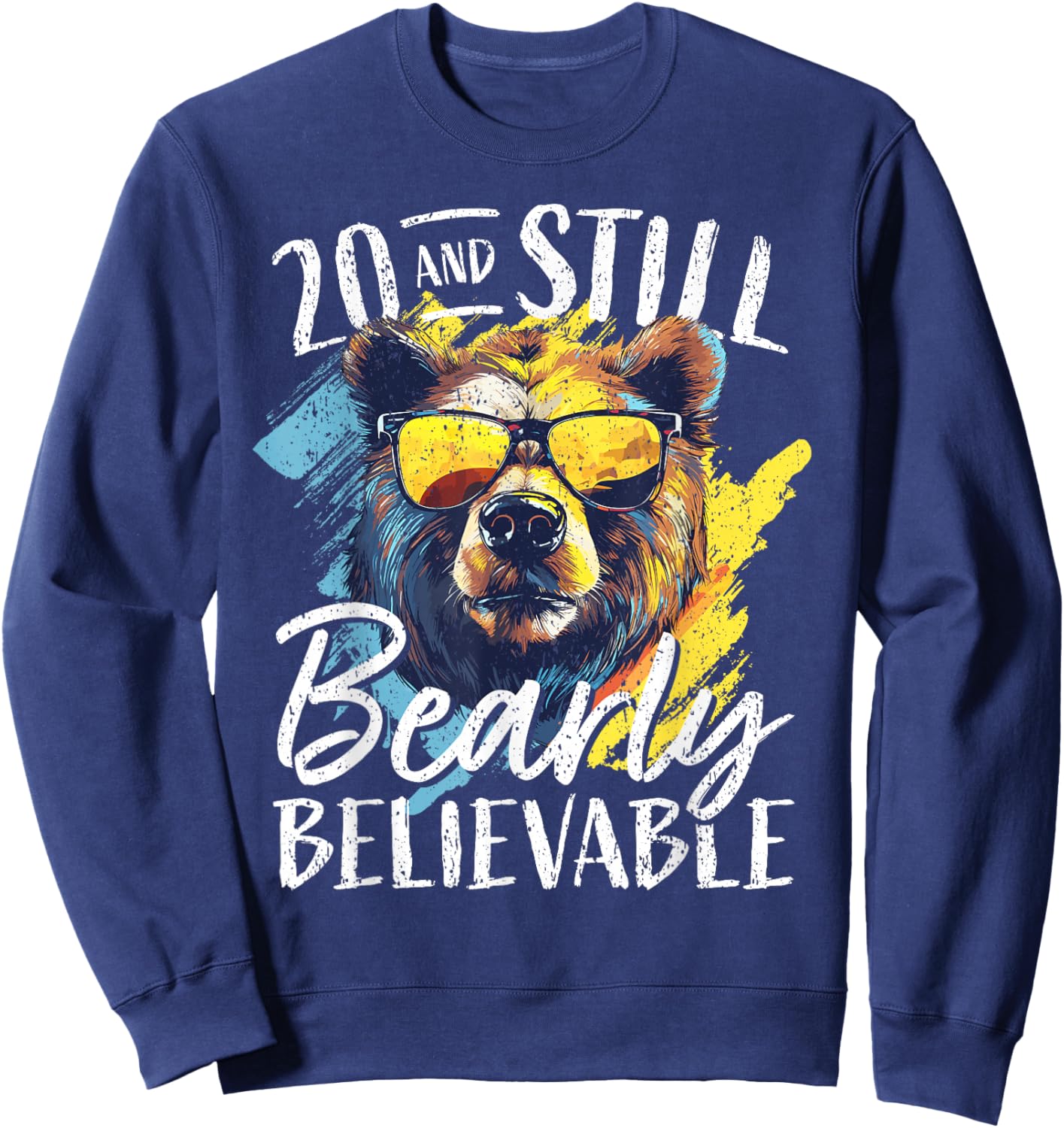 20th Birthday Father Bear Age 20 Years Sweatshirt - Sweatshirt | Navy