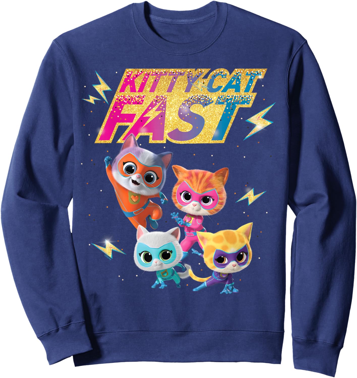 Disney Junior SuperKitties Full Team Kitty Cat Fast Sweatshirt - Sweatshirt | Navy