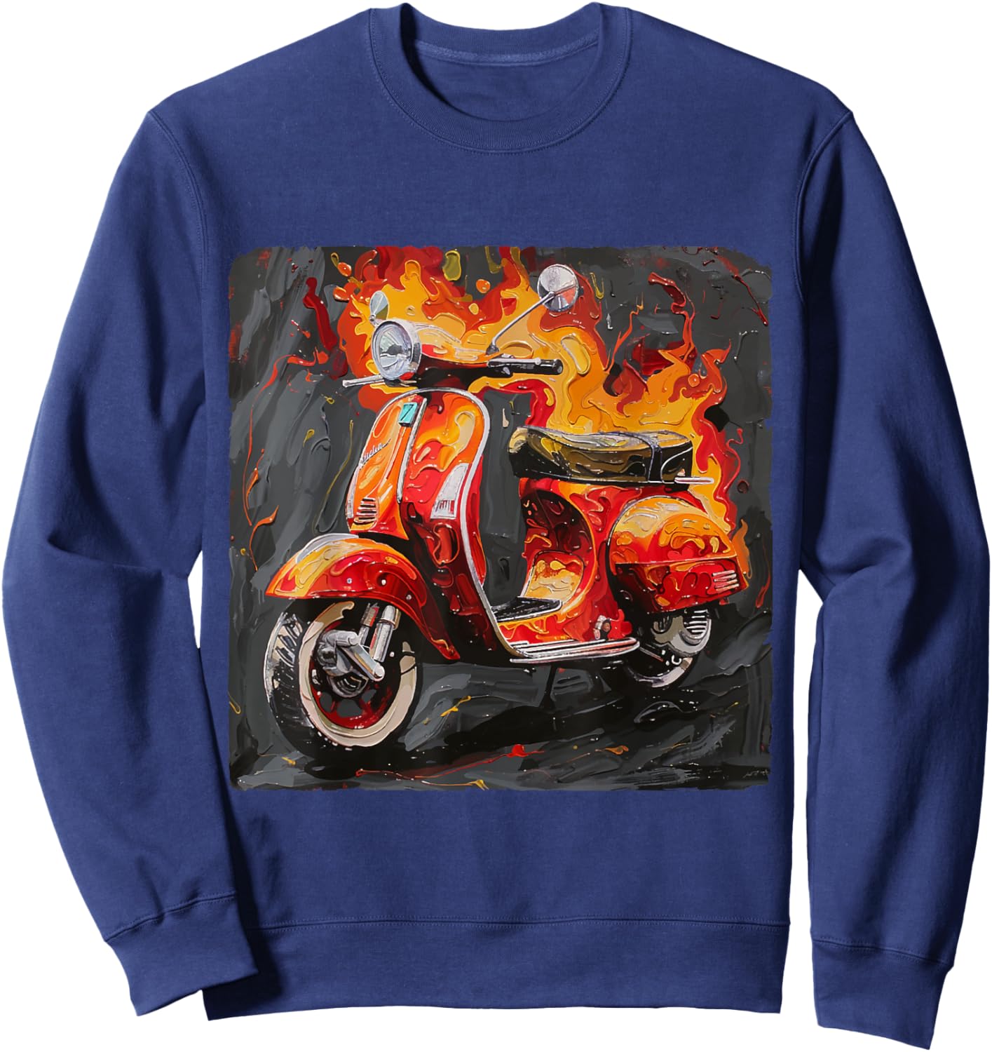 Motorroller Mofa Moped Scooter Rollerfahrer Geschenke Sweatshirt - Sweatshirt | Navy