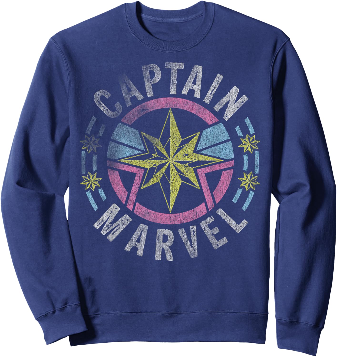 Captain Marvel '90s Style Logo Sweatshirt - Sweatshirt | Navy