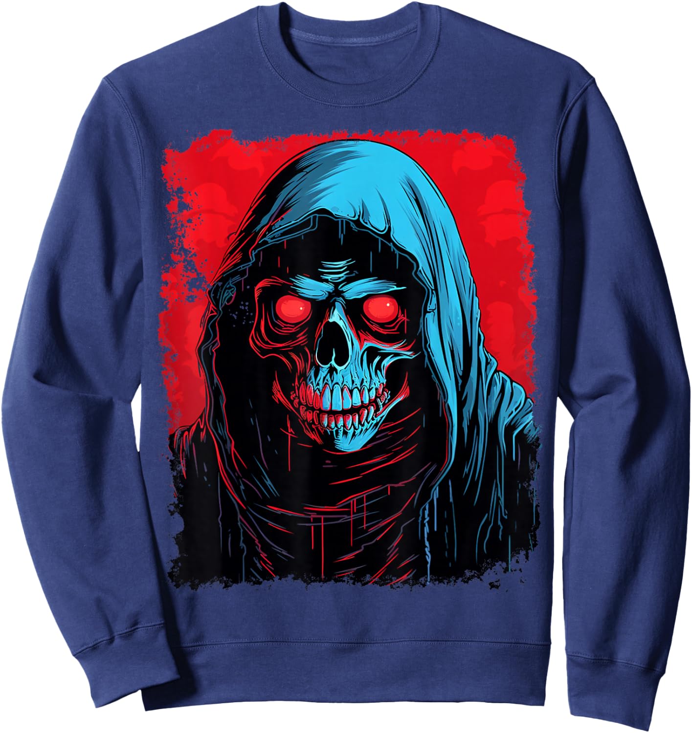 Pop Art Grim Reaper Death Sweatshirt - Sweatshirt | Navy