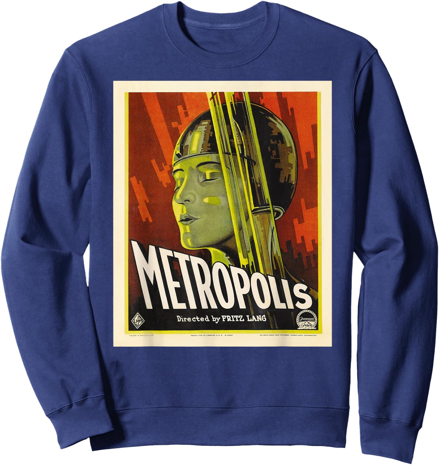 Metropolis Vintage Movie Poster Sweatshirt - Sweatshirt | Navy