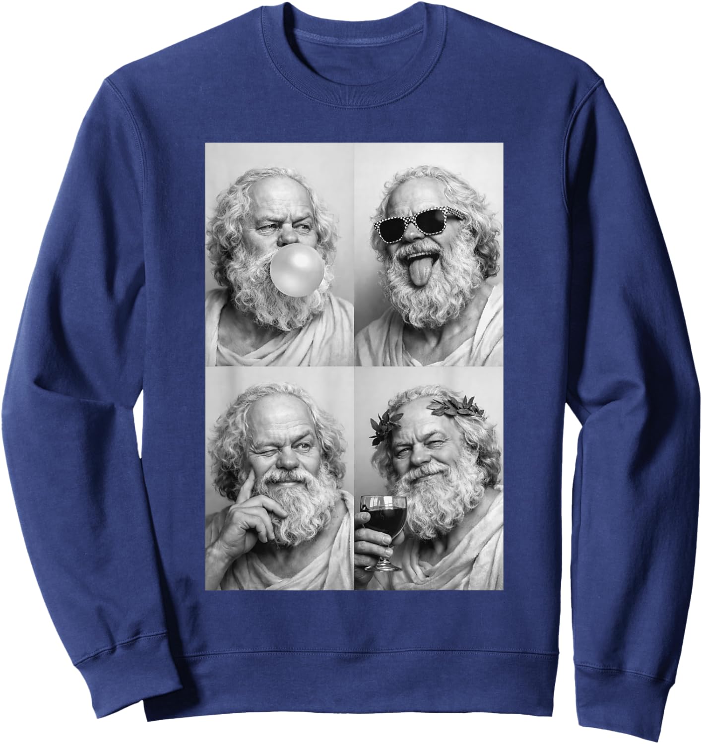 Sokrates Portrait Sweatshirt - Sweatshirt | Navy