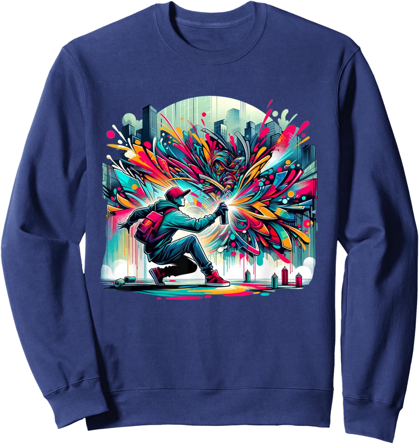 Graffiti Art Sweatshirt - Sweatshirt | Navy