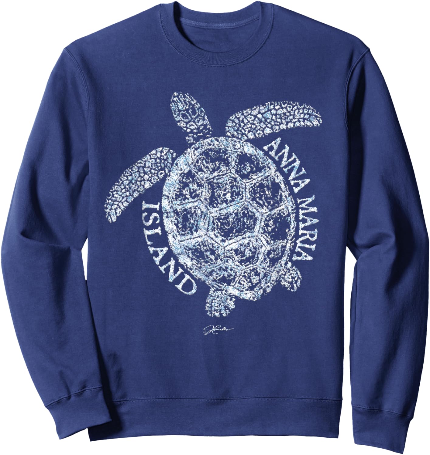 JCombs: Anna Maria Island Sea Turtle Sweatshirt - Sweatshirt | Navy