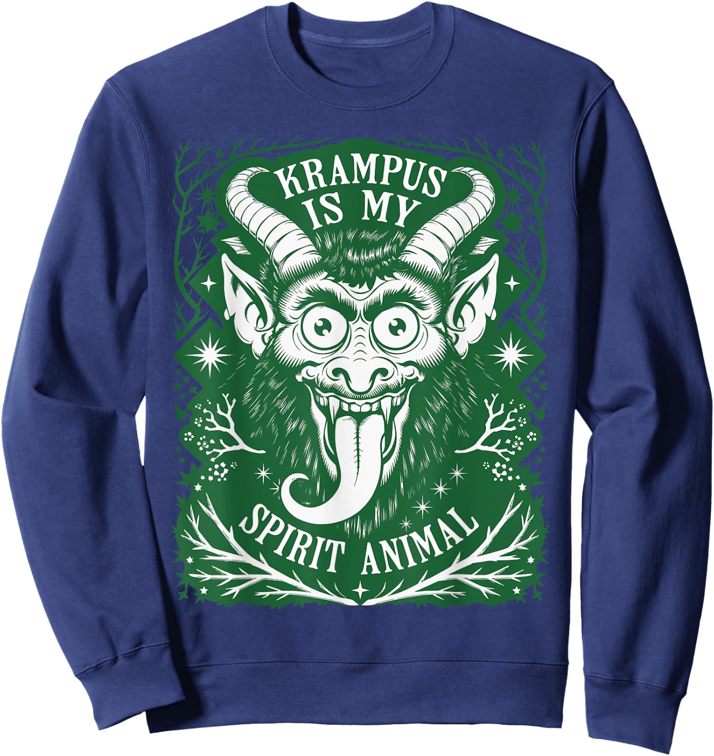 Krampus is My Spirit Animal German Folklore for Krampusnacht Sweatshirt - Sweatshirt | Navy