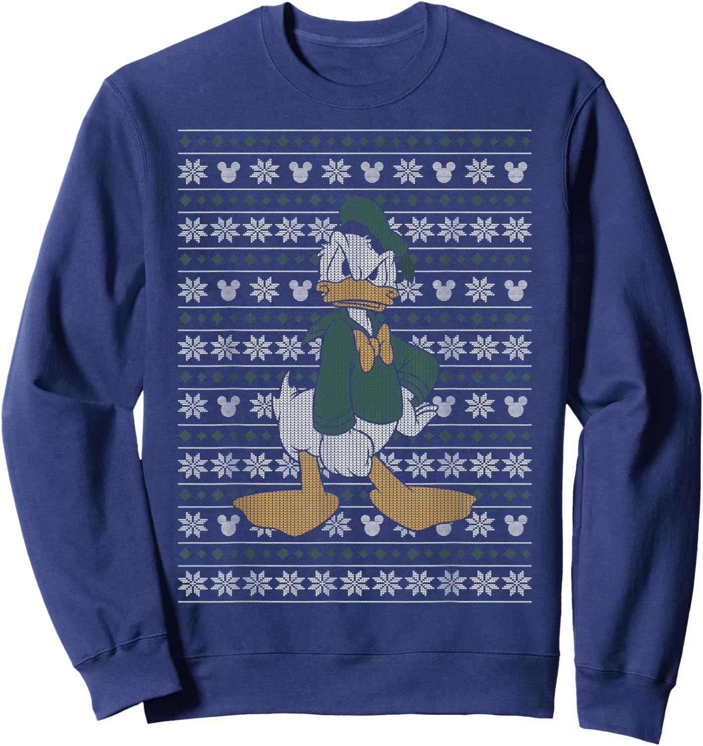 Disney Donald Duck Christmas Sweater Style Sweatshirt - Sweatshirt | Navy