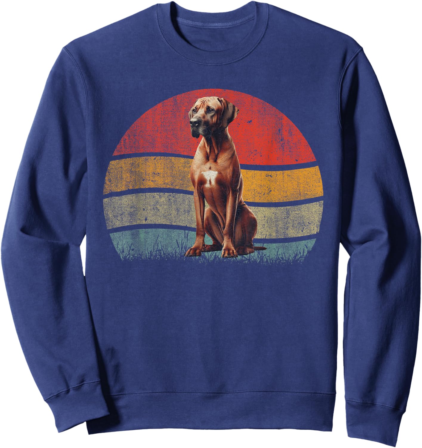 Rhodesian Ridgeback Mom Mother's Day Vintage Dog Mom Women Sweatshirt - Sweatshirt | Navy