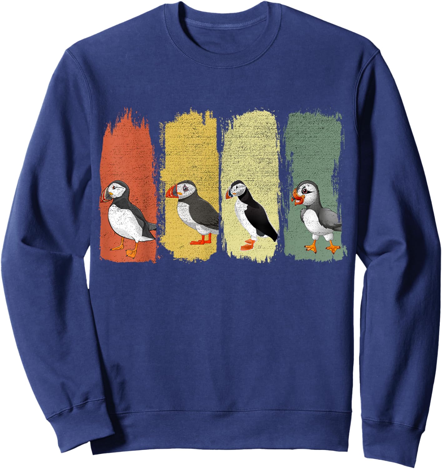 Retro Puffin Bird Sweatshirt - Sweatshirt | Navy