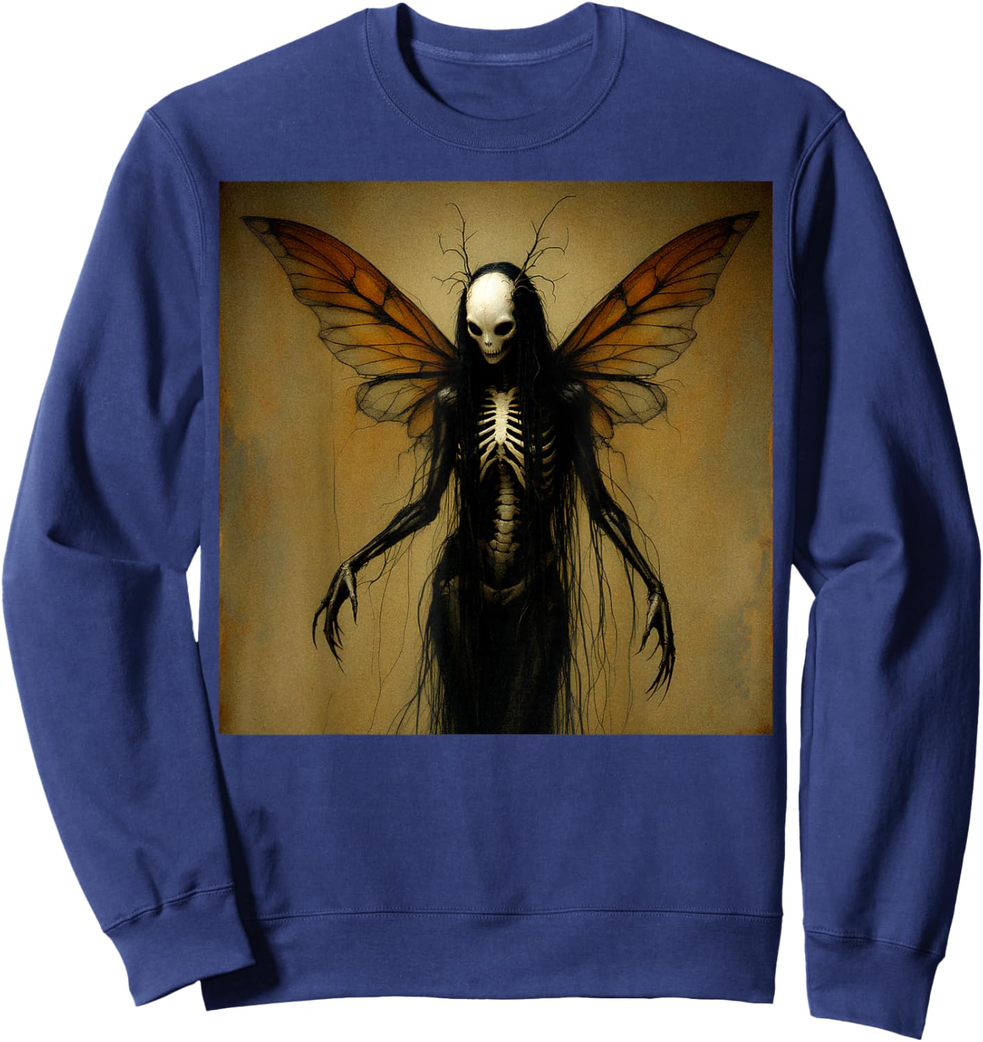 Ethereal Fairy Gothic Dark Art Aesthetic Grunge Horror Sweatshirt - Sweatshirt | Navy