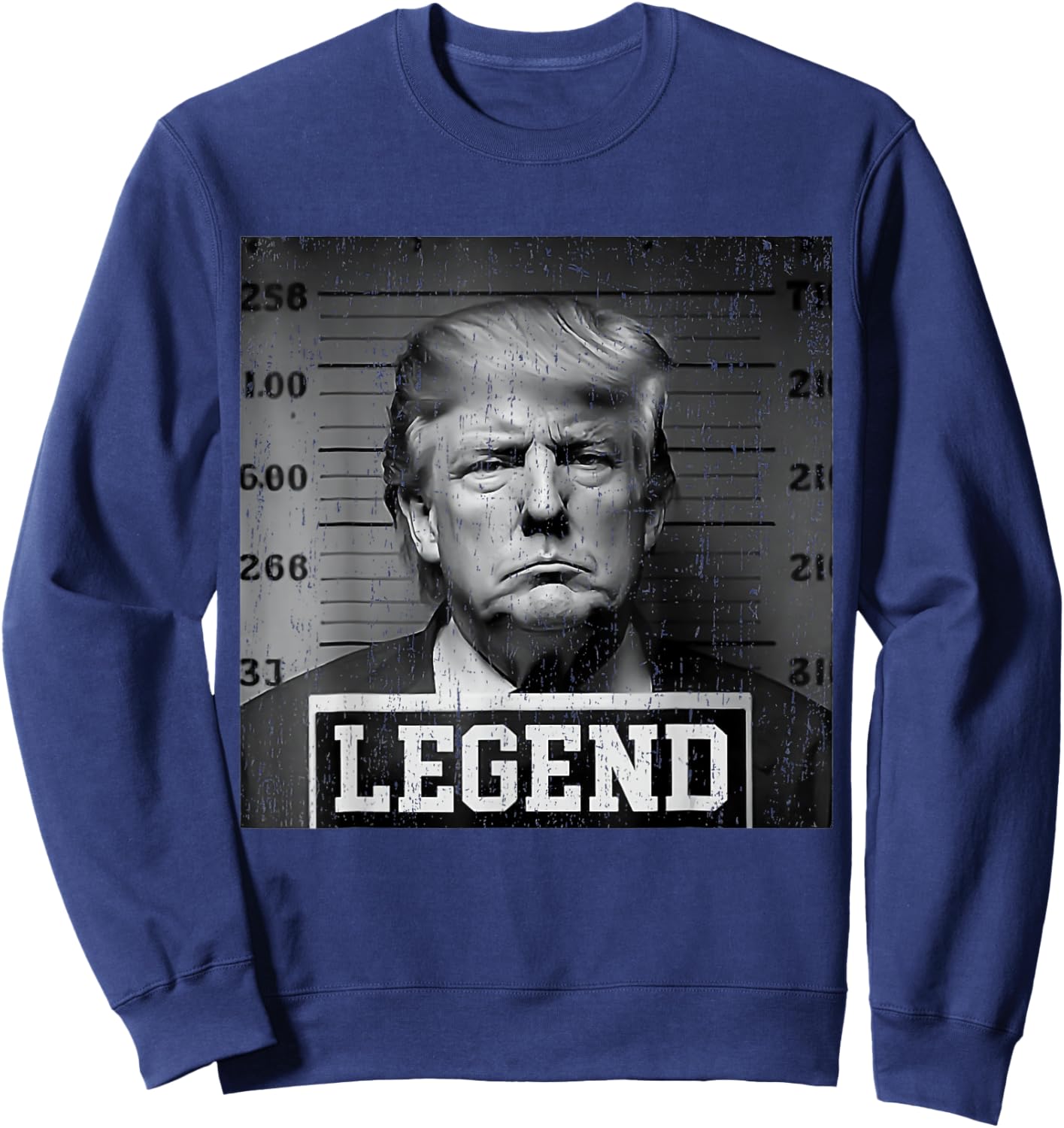 President Trump Mug Shot Sweatshirt - Sweatshirt | Navy